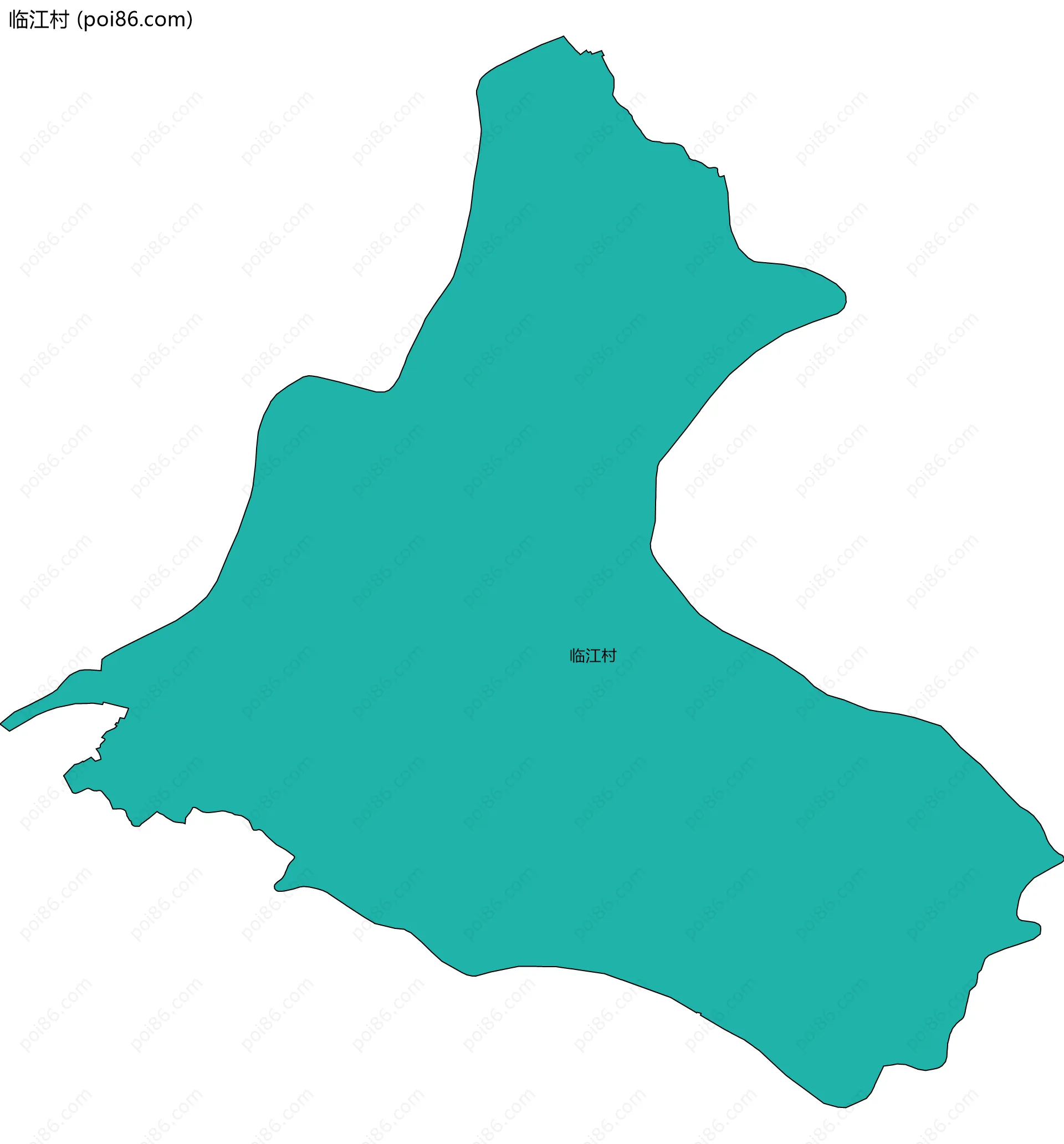 临江村边界地图