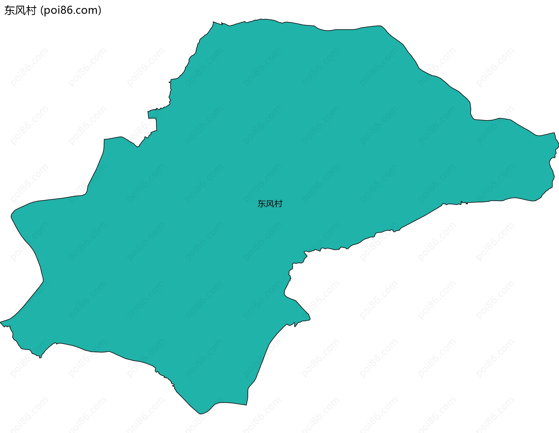 东风村边界地图