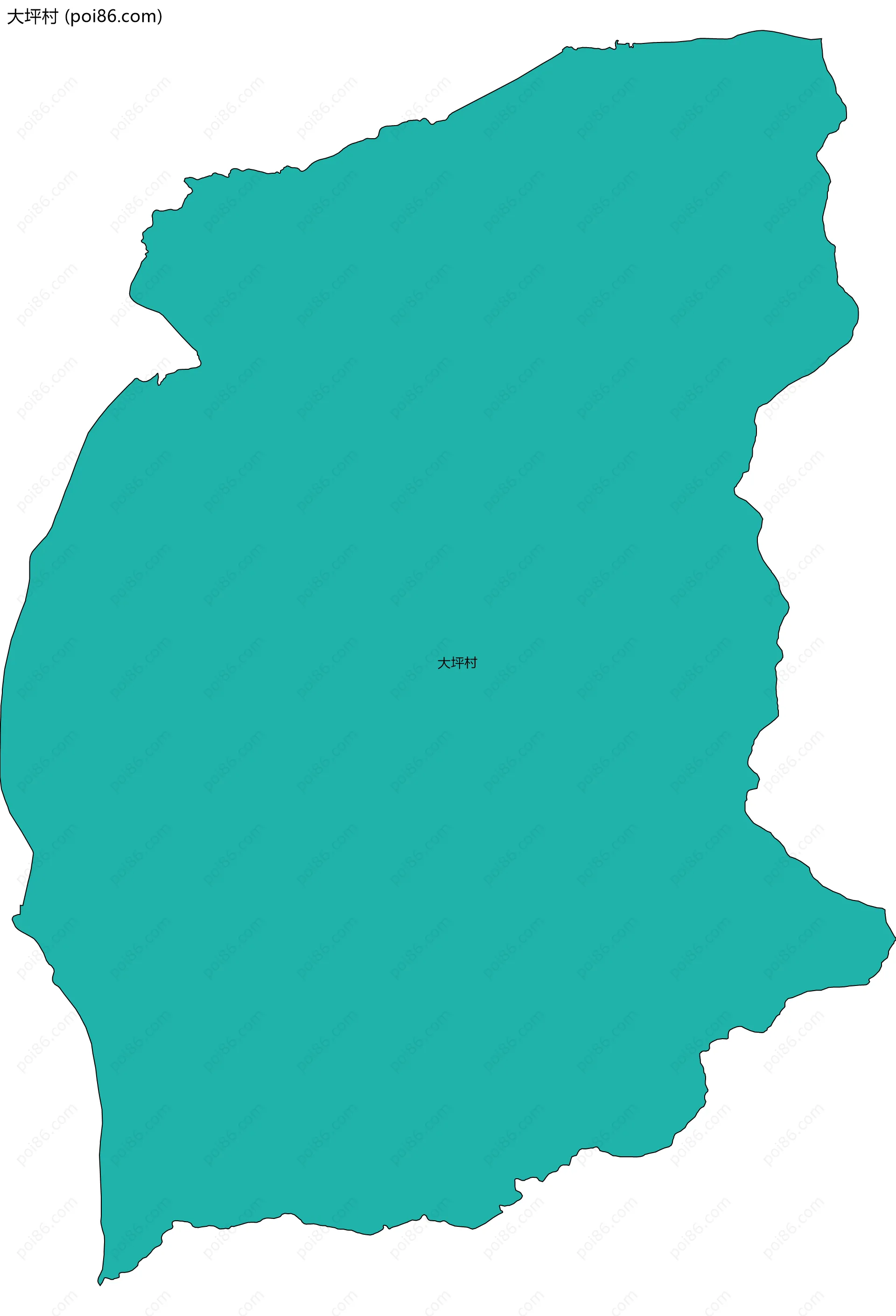 大坪村边界地图