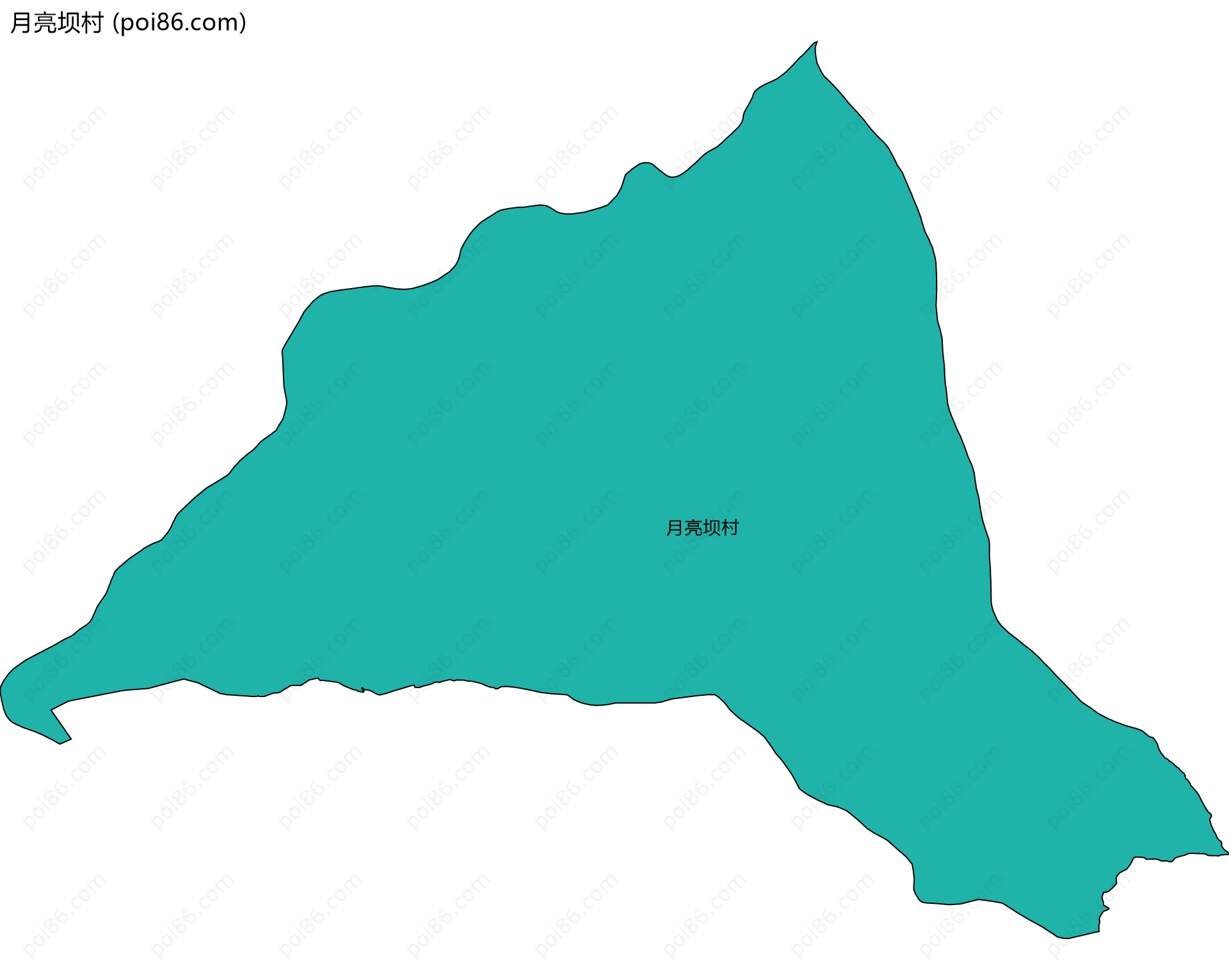 月亮坝村边界地图