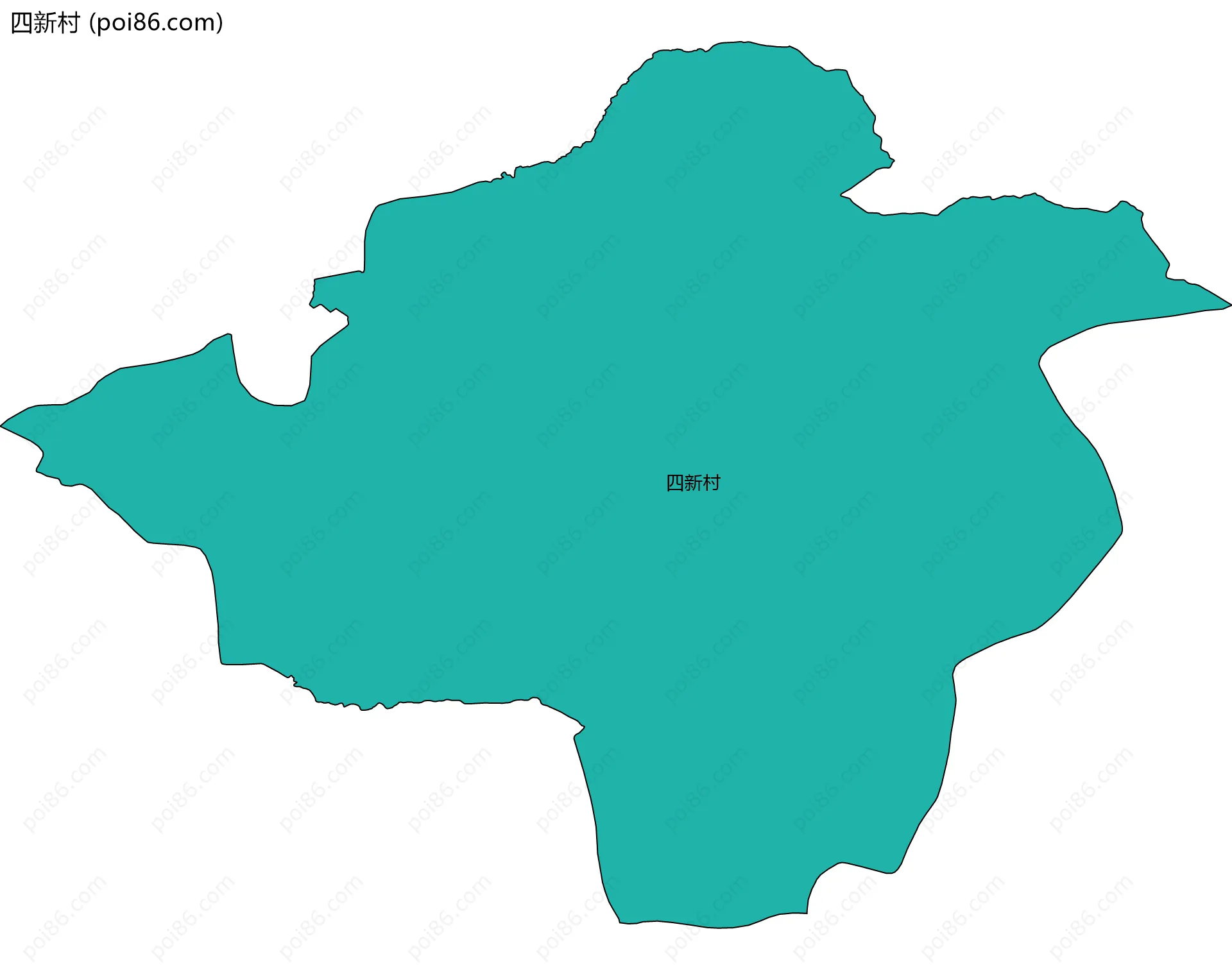 四新村边界地图