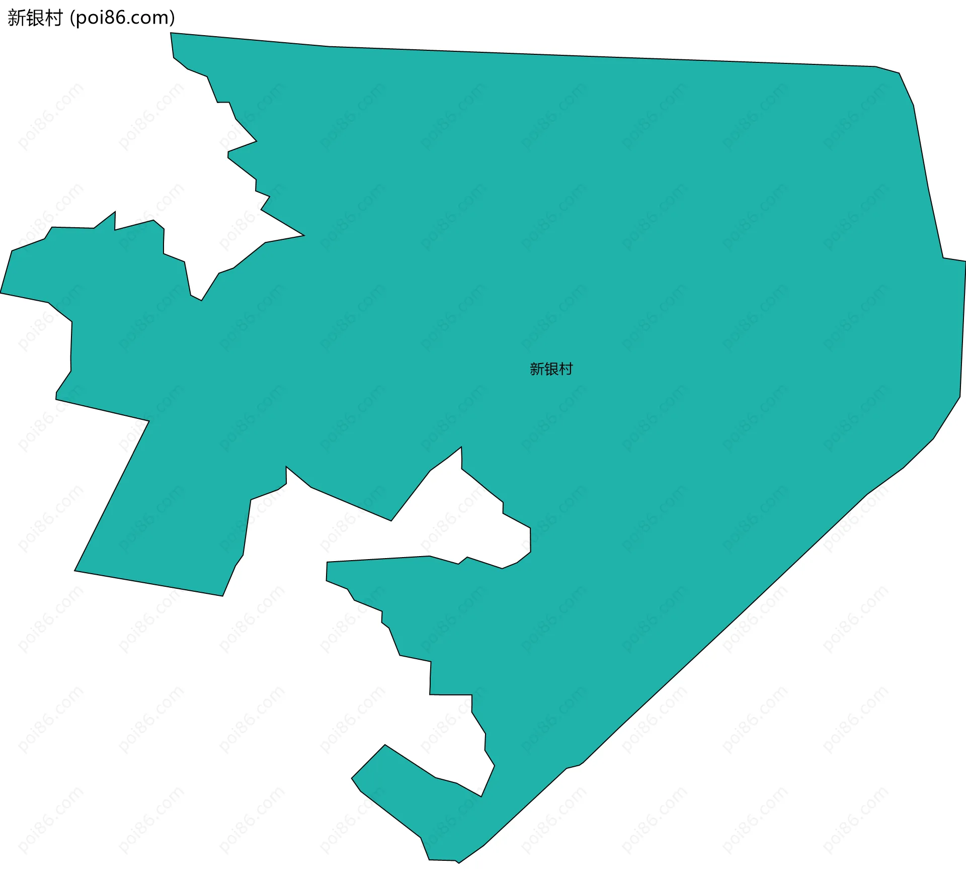 新银村边界地图