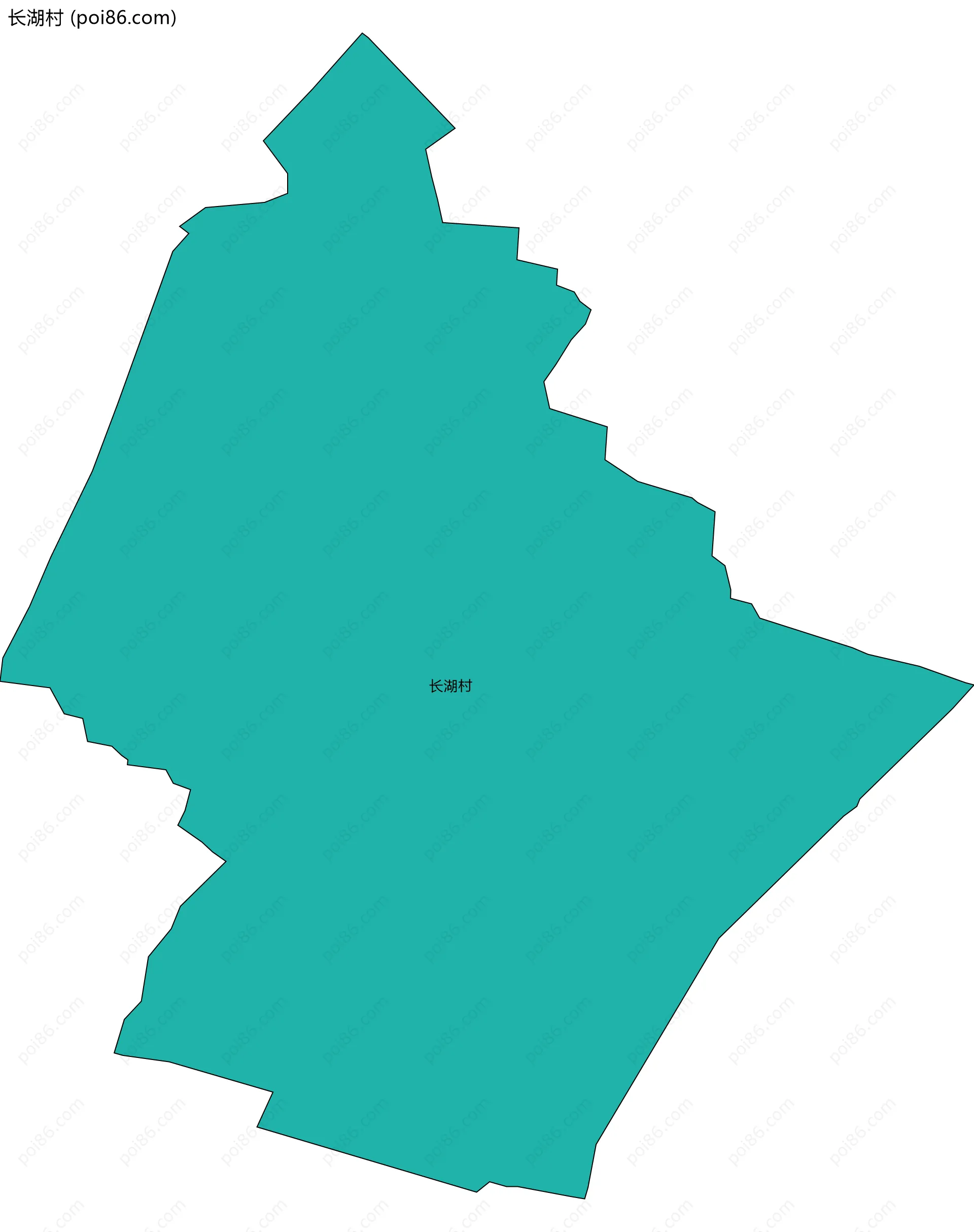 长湖村边界地图