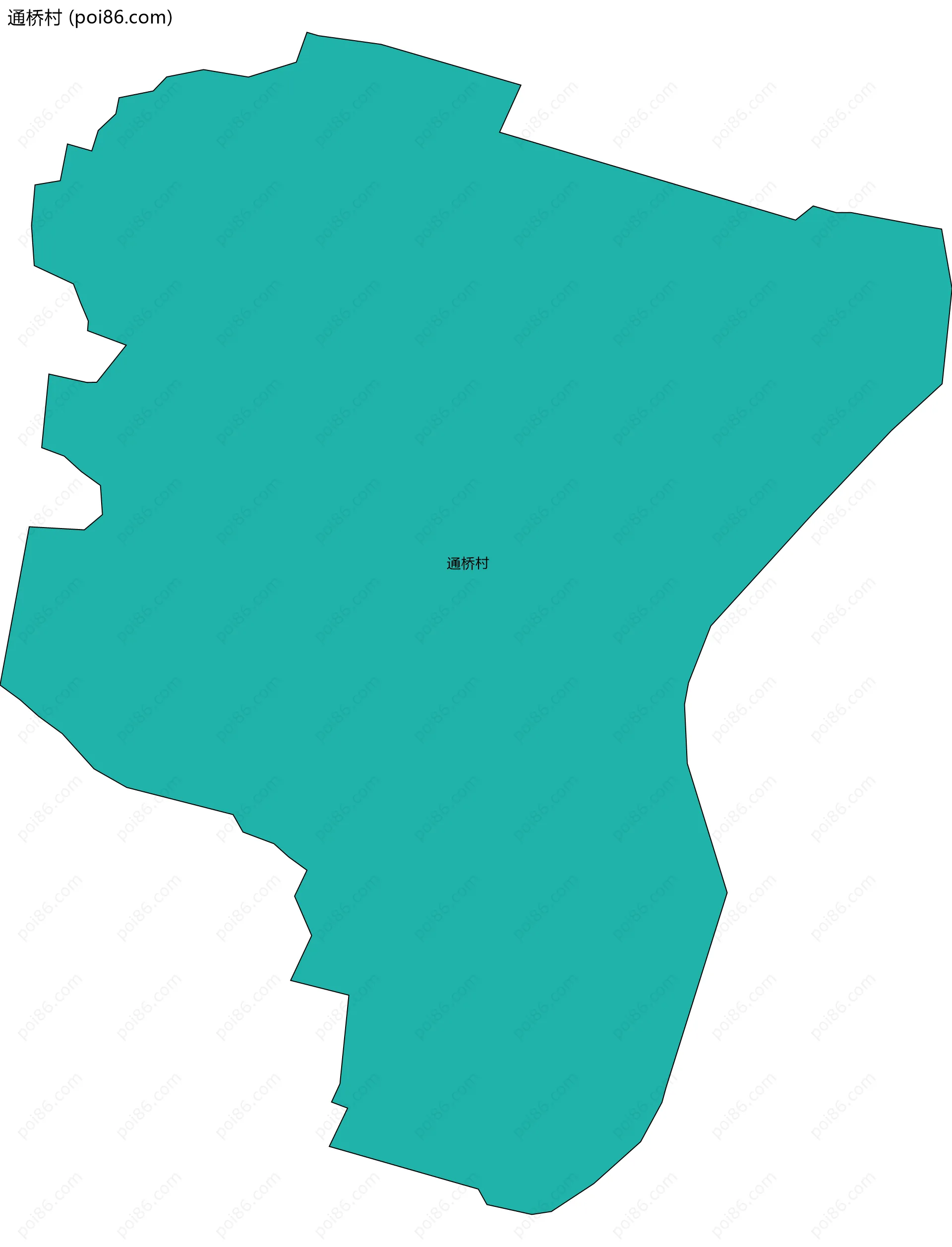 通桥村边界地图