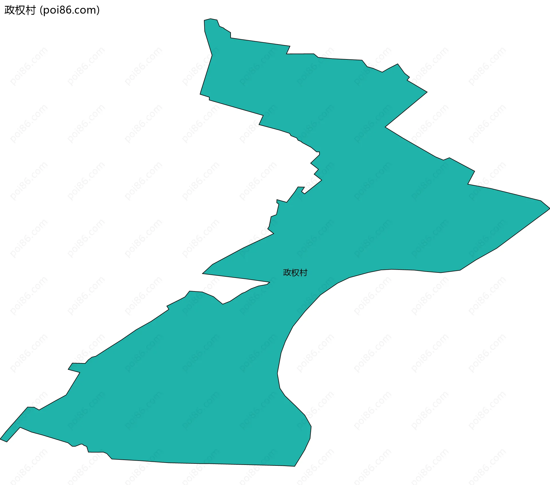 政权村边界地图