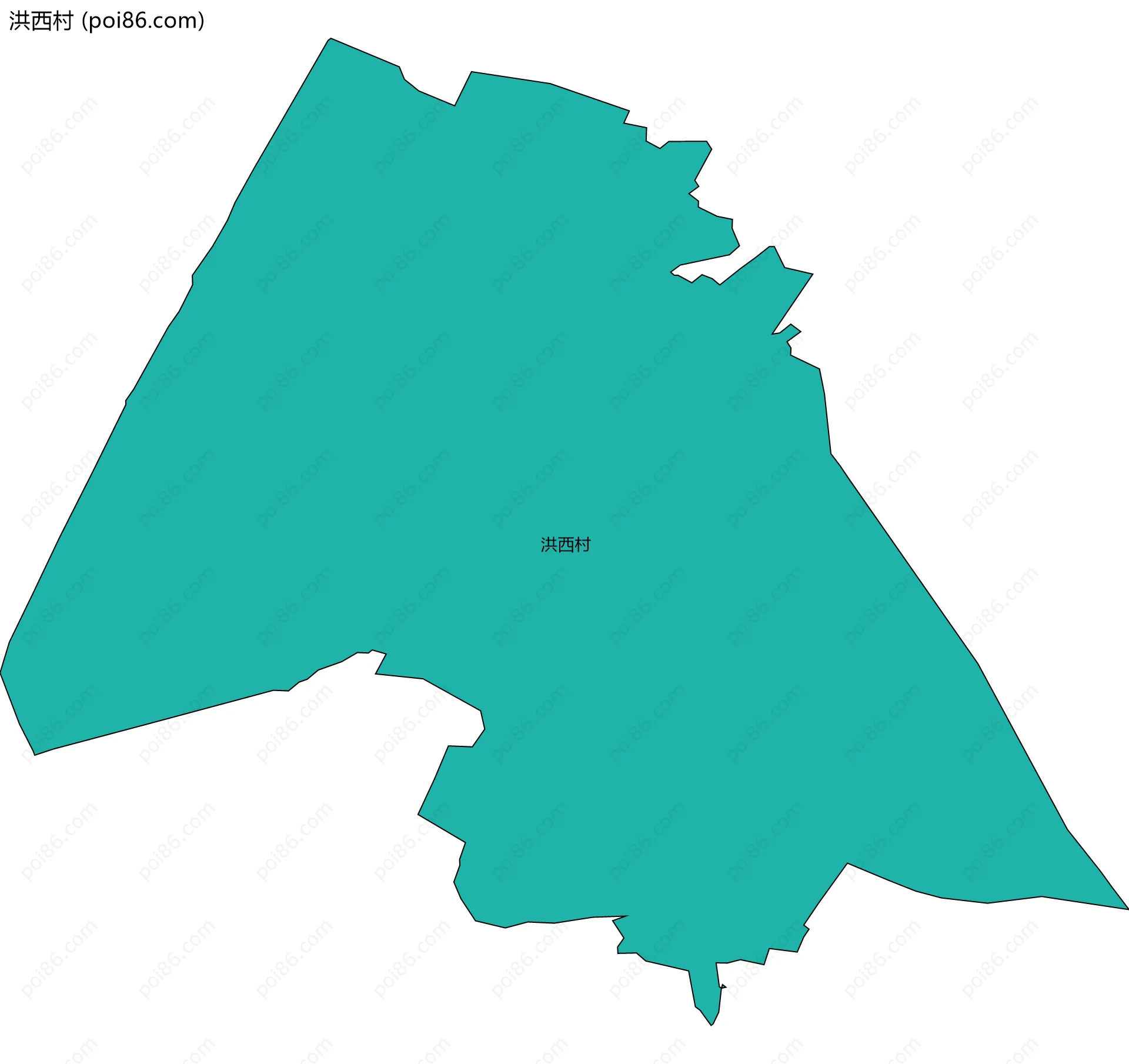 洪西村边界地图
