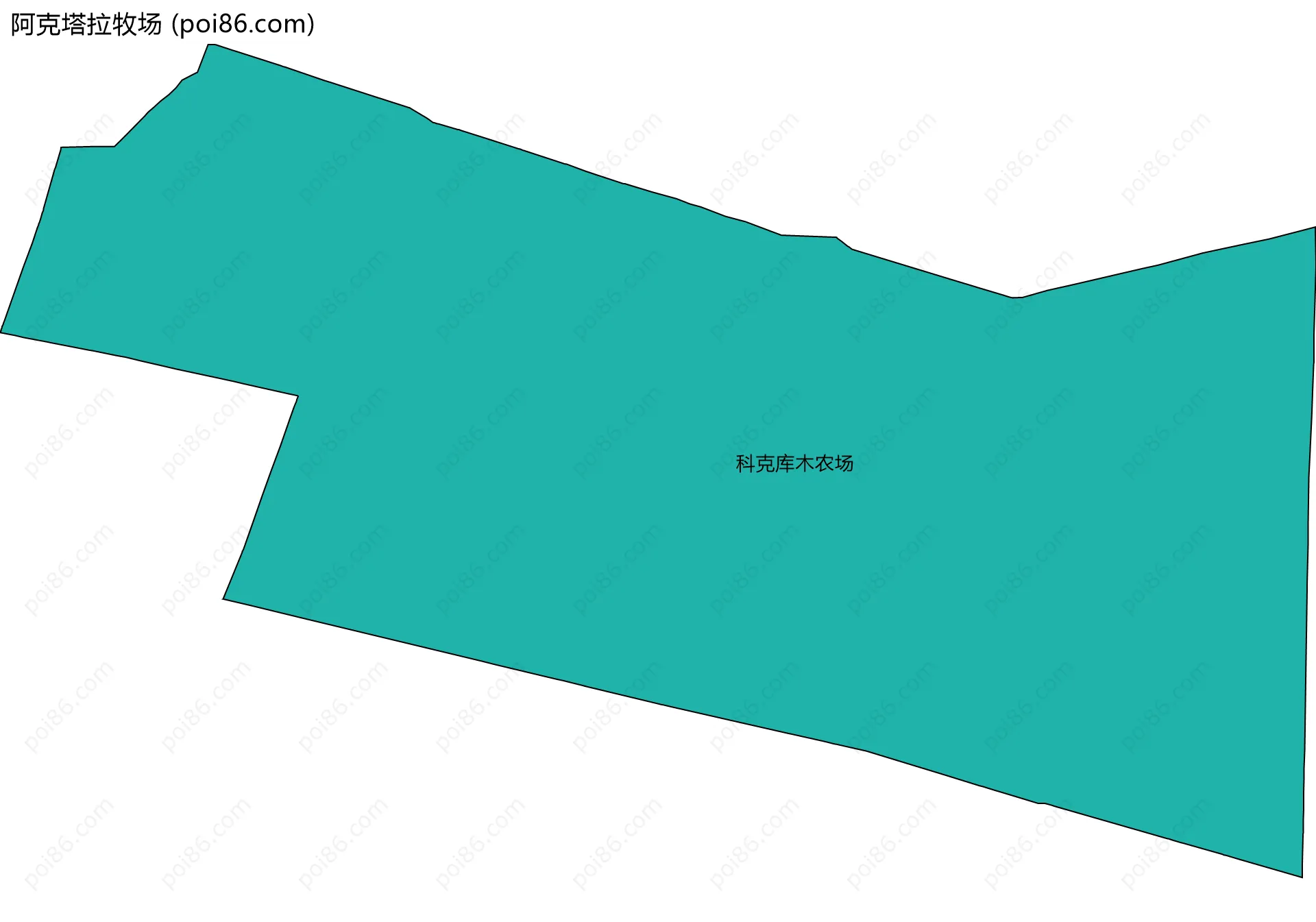 阿克塔拉牧场边界地图(五级行政区划)