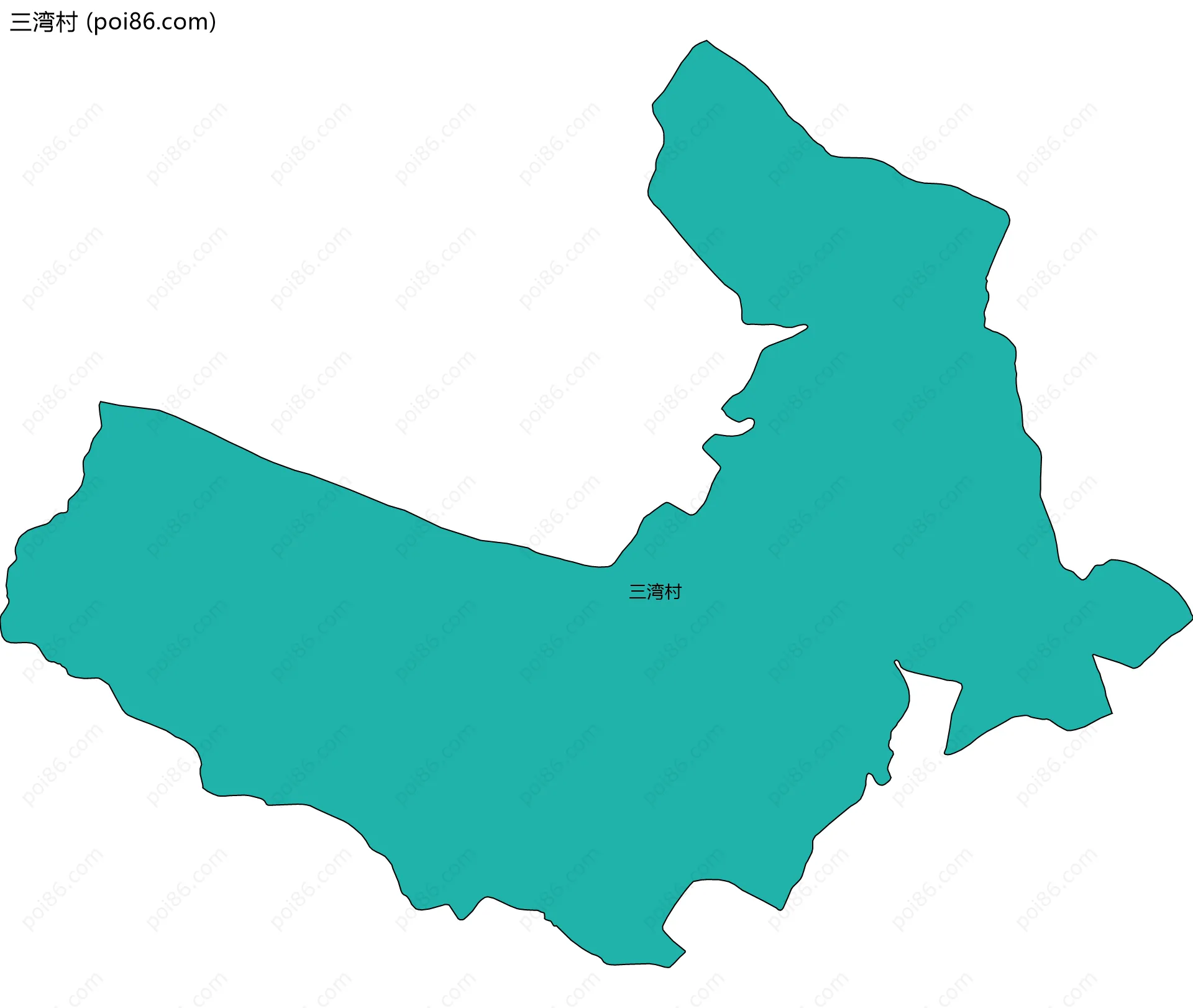 三湾村边界地图