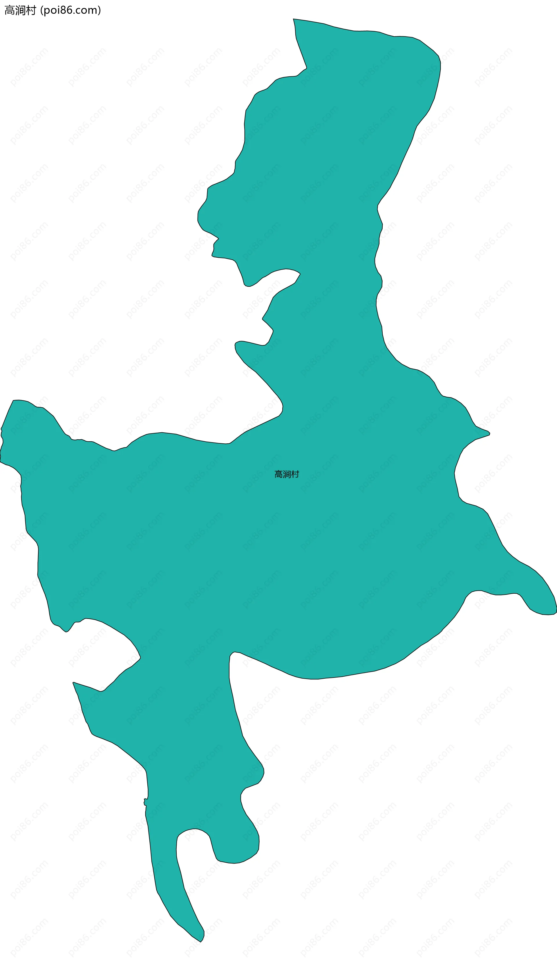 高涧村边界地图