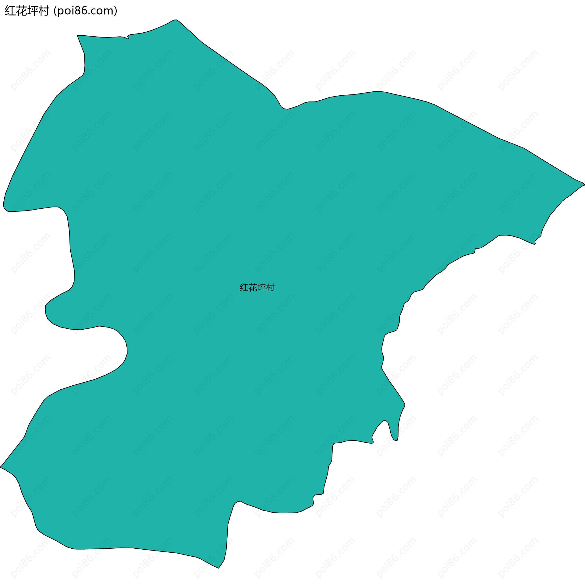 红花坪村边界地图