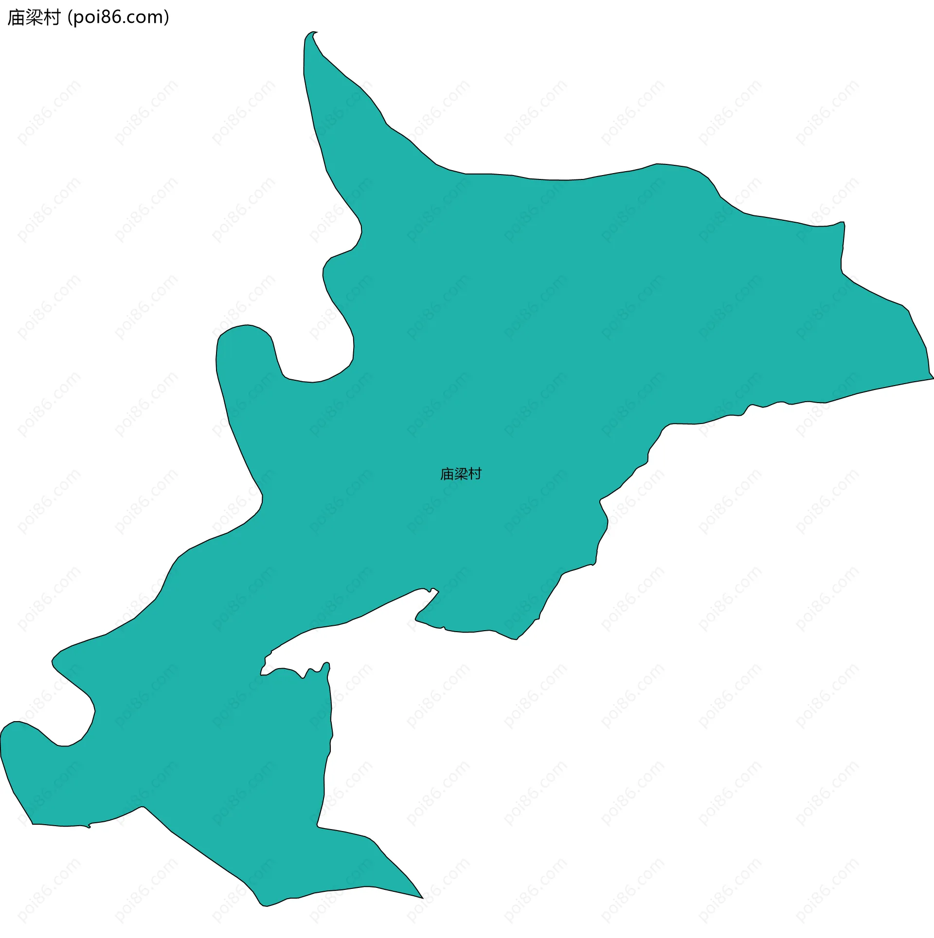 庙梁村边界地图