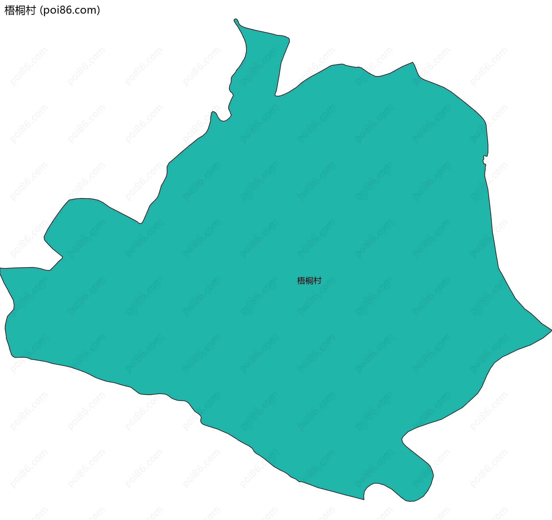 梧桐村边界地图