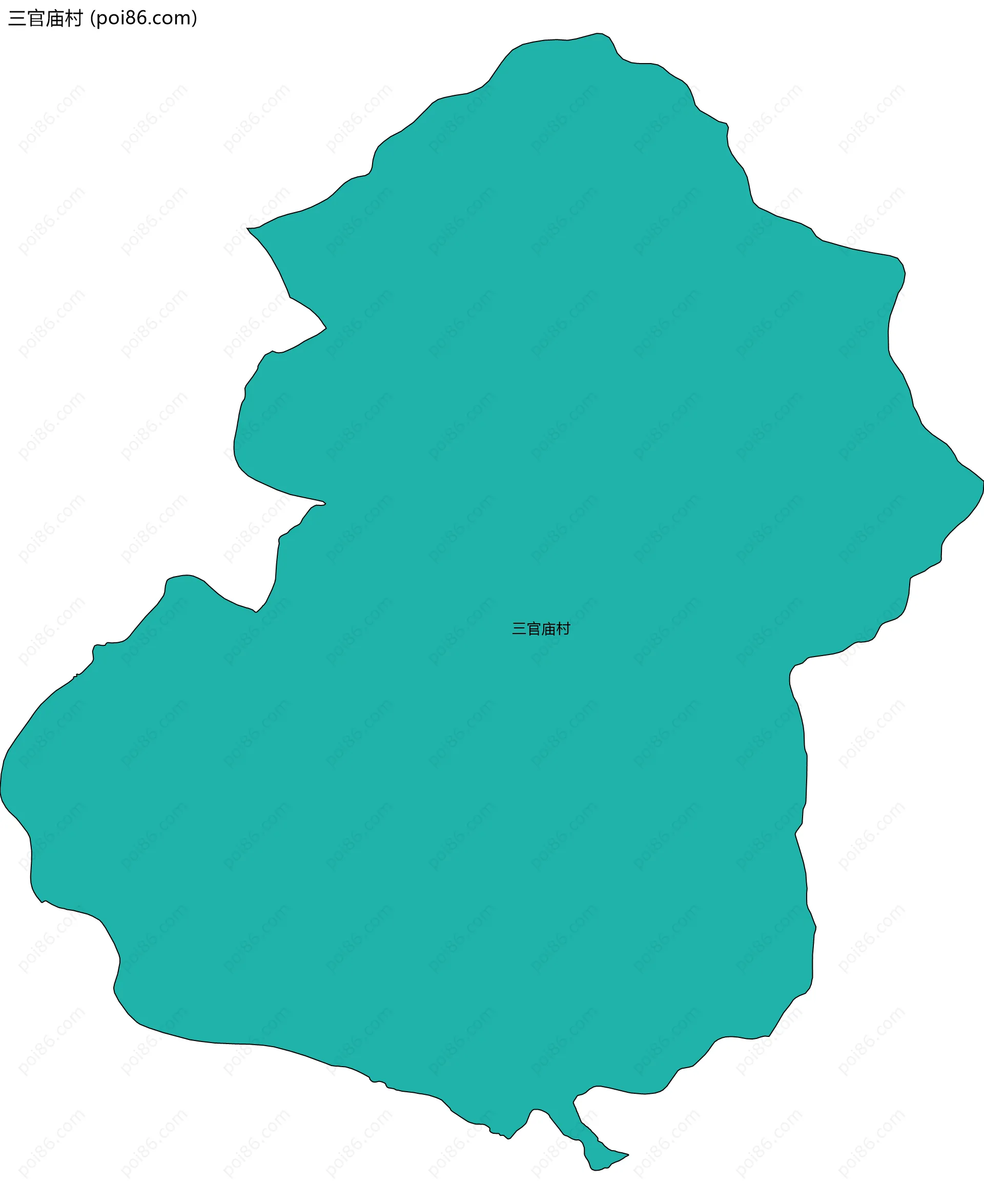 三官庙村边界地图