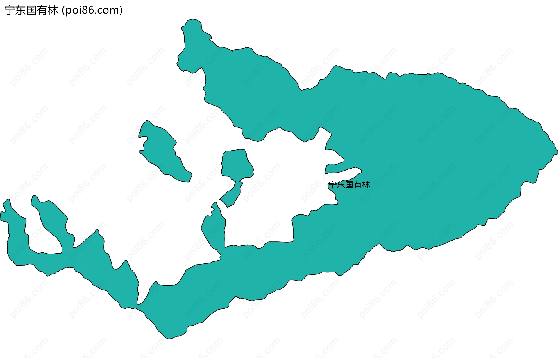 宁东国有林边界地图