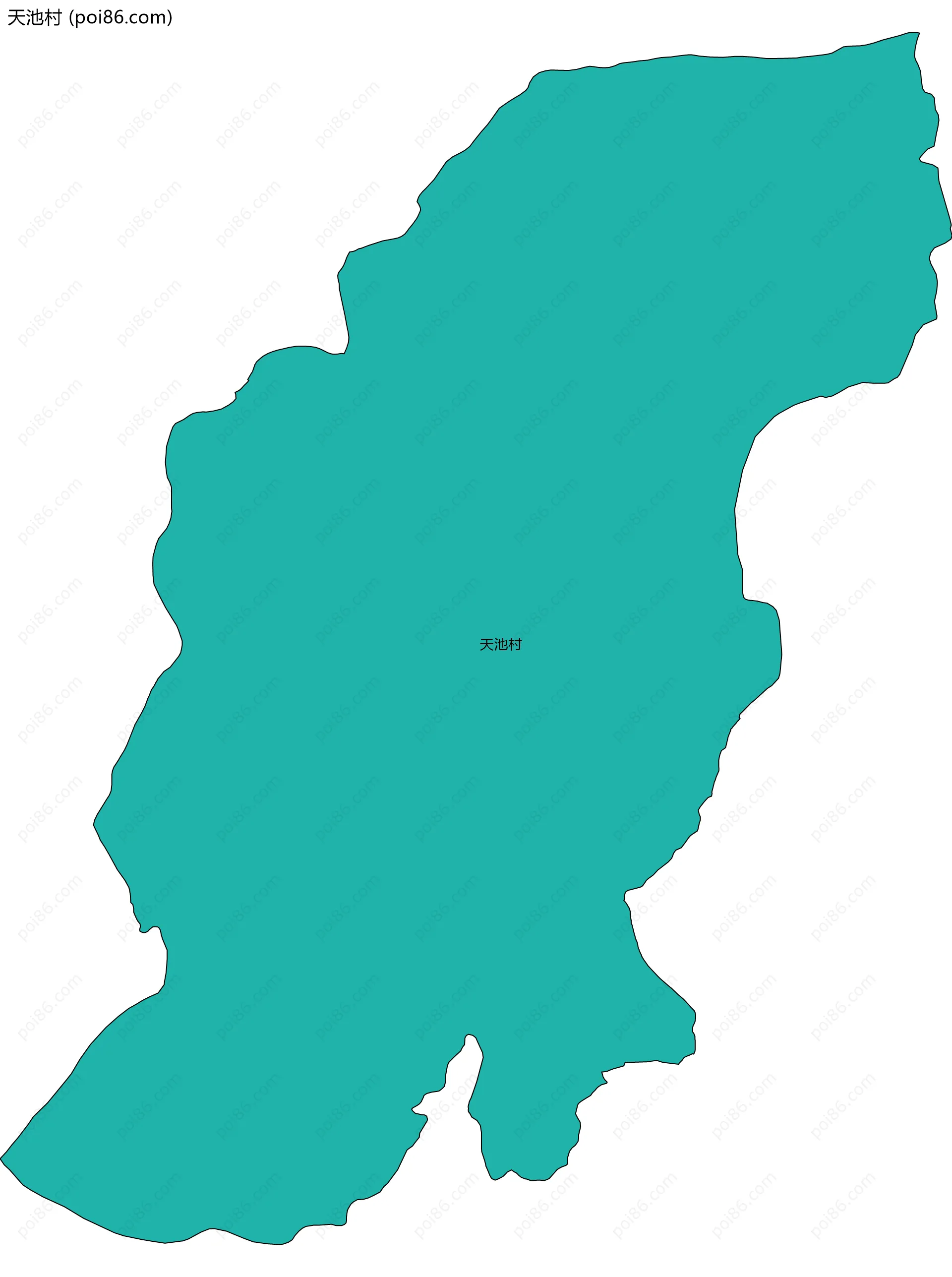 天池村边界地图