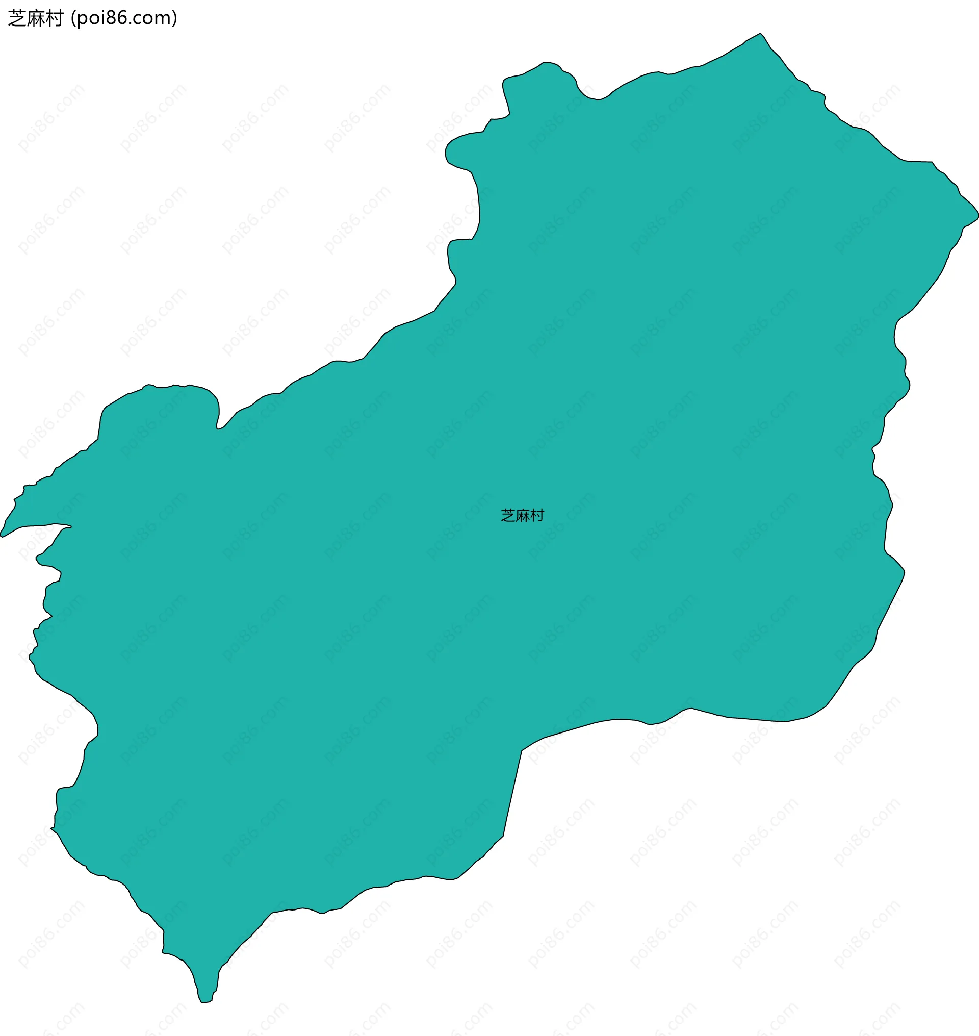 芝麻村边界地图