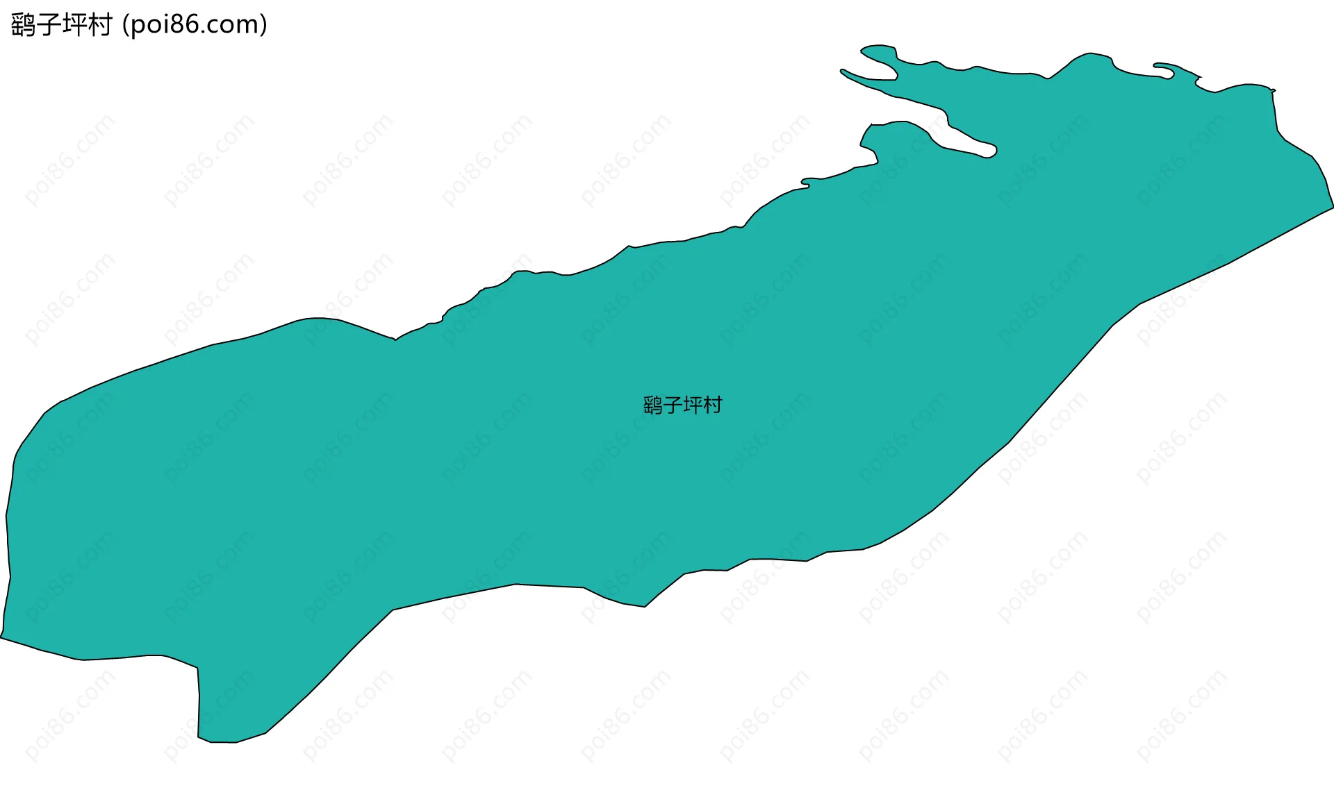 鹞子坪村边界地图