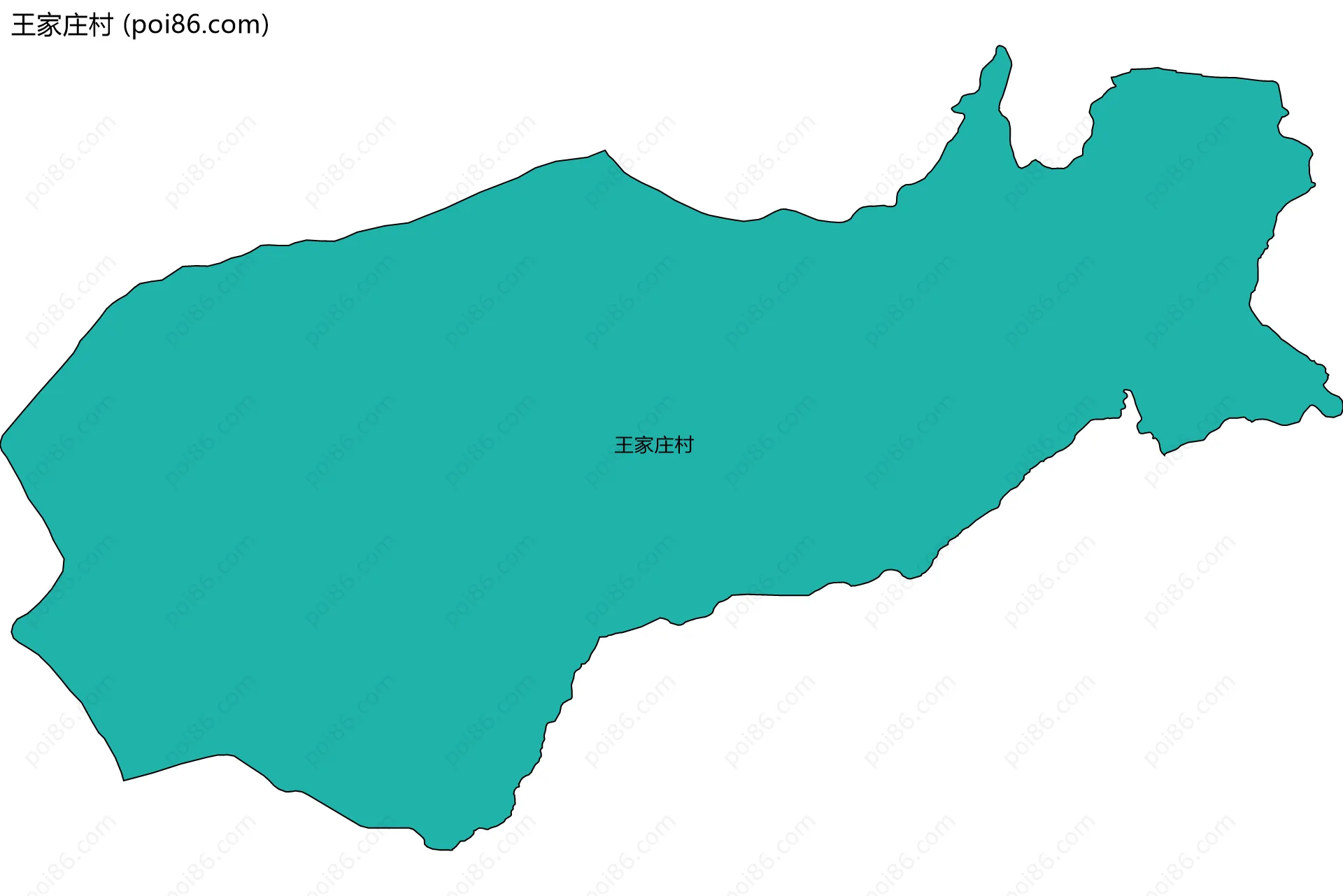 王家庄村边界地图