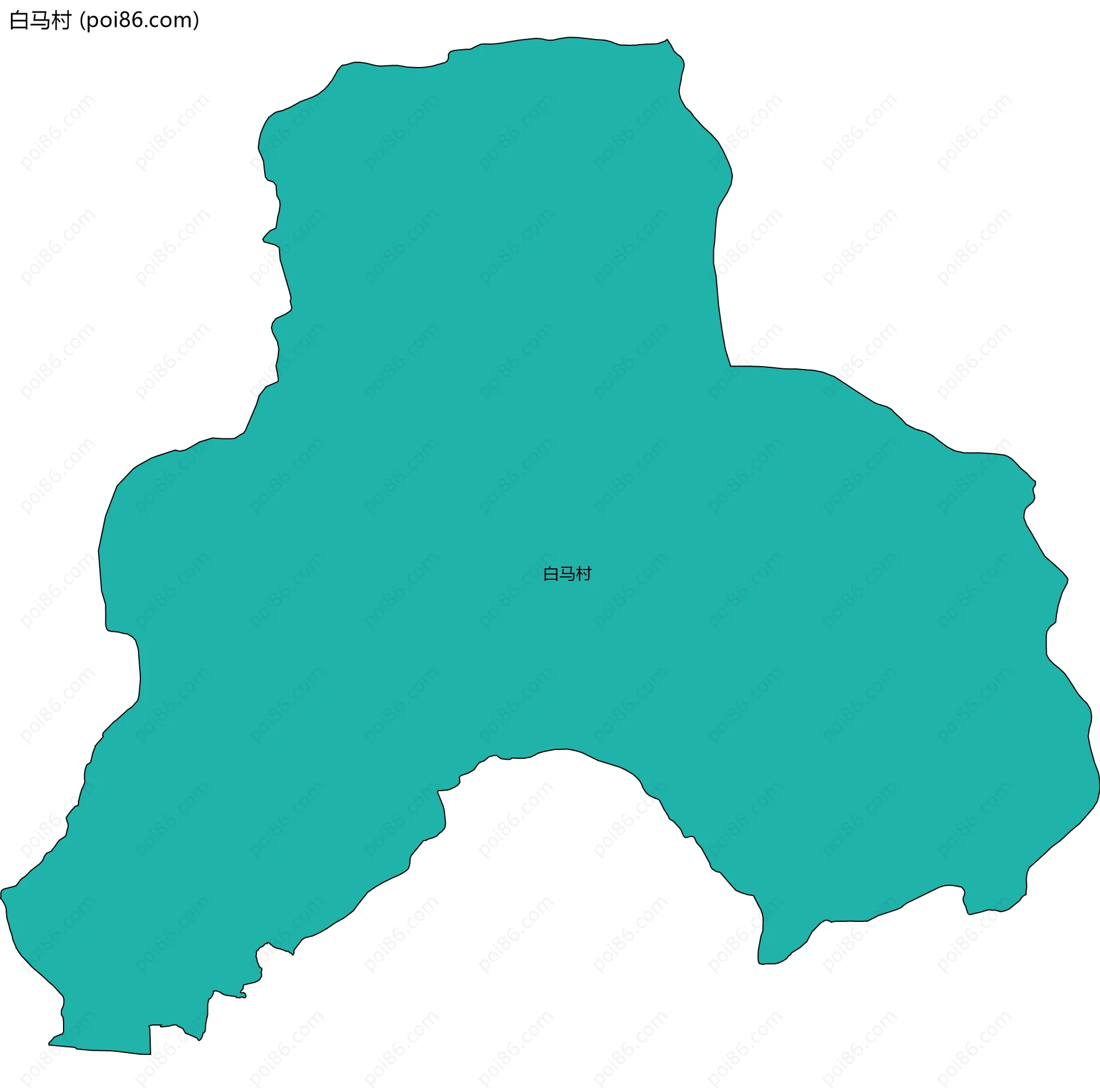 白马村边界地图
