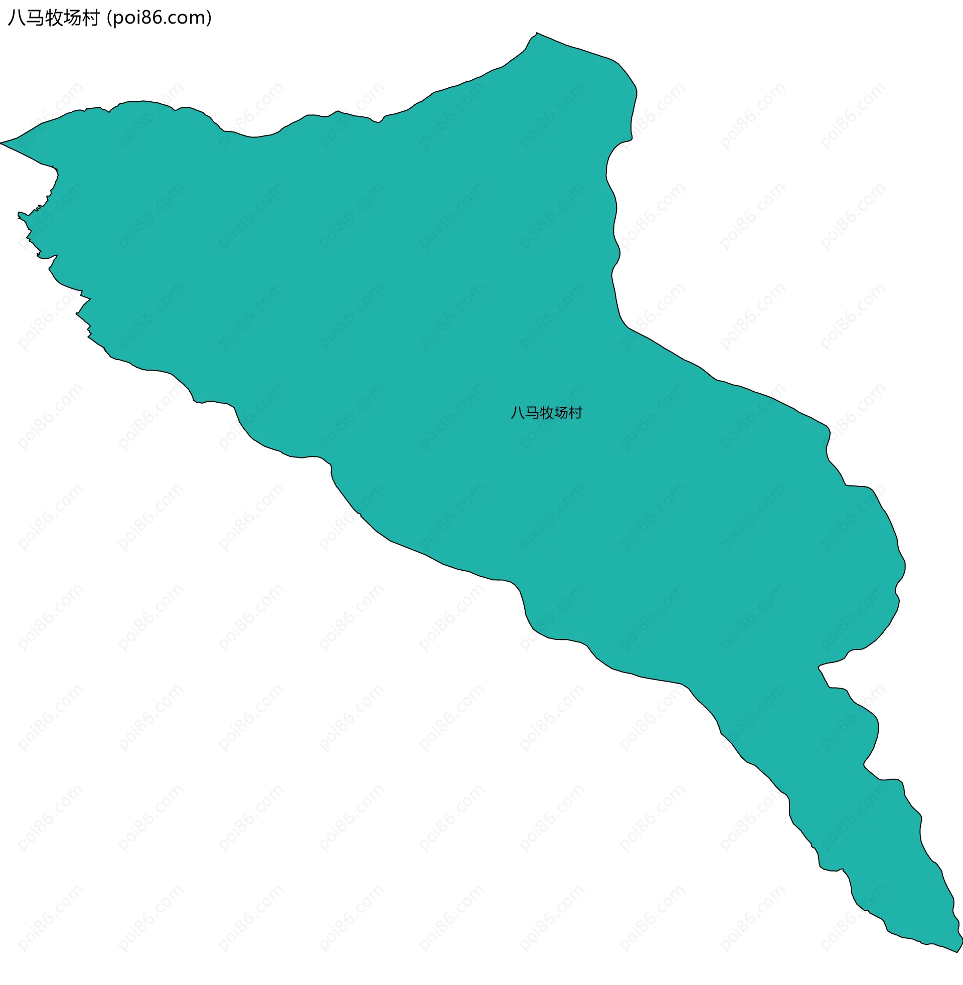 八马牧场村边界地图