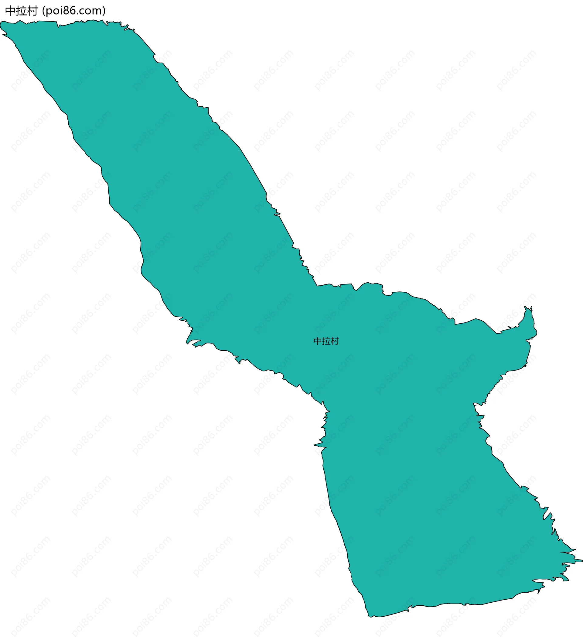 中拉村边界地图