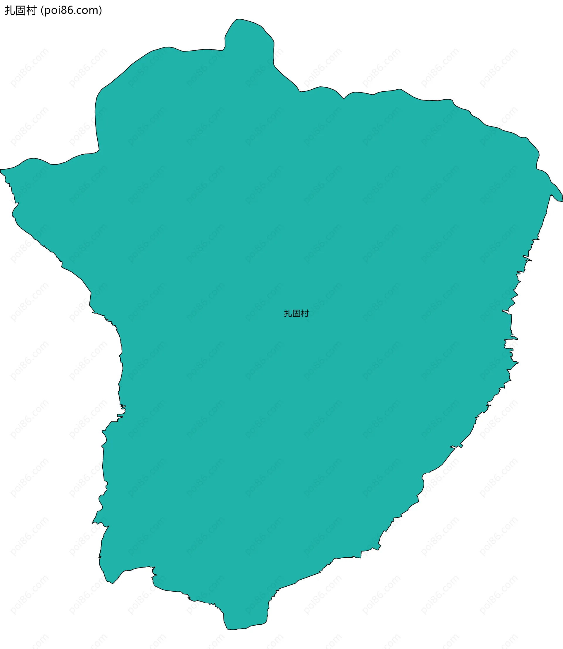 扎固村边界地图