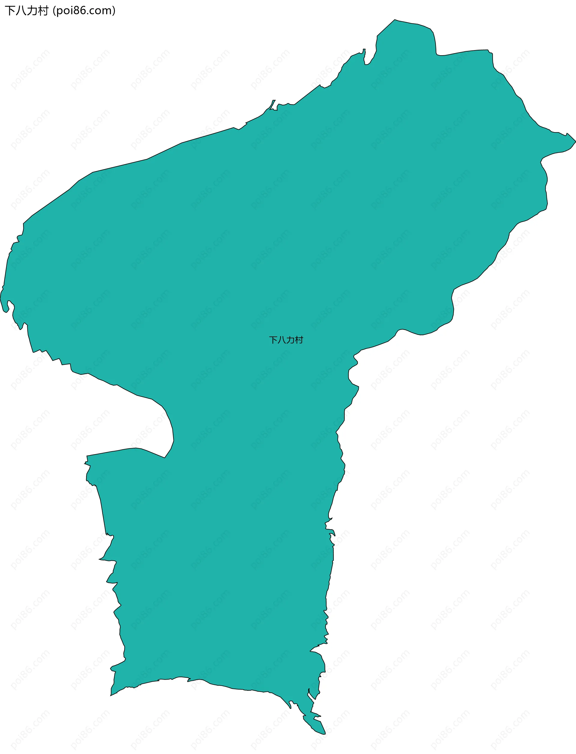 下八力村边界地图