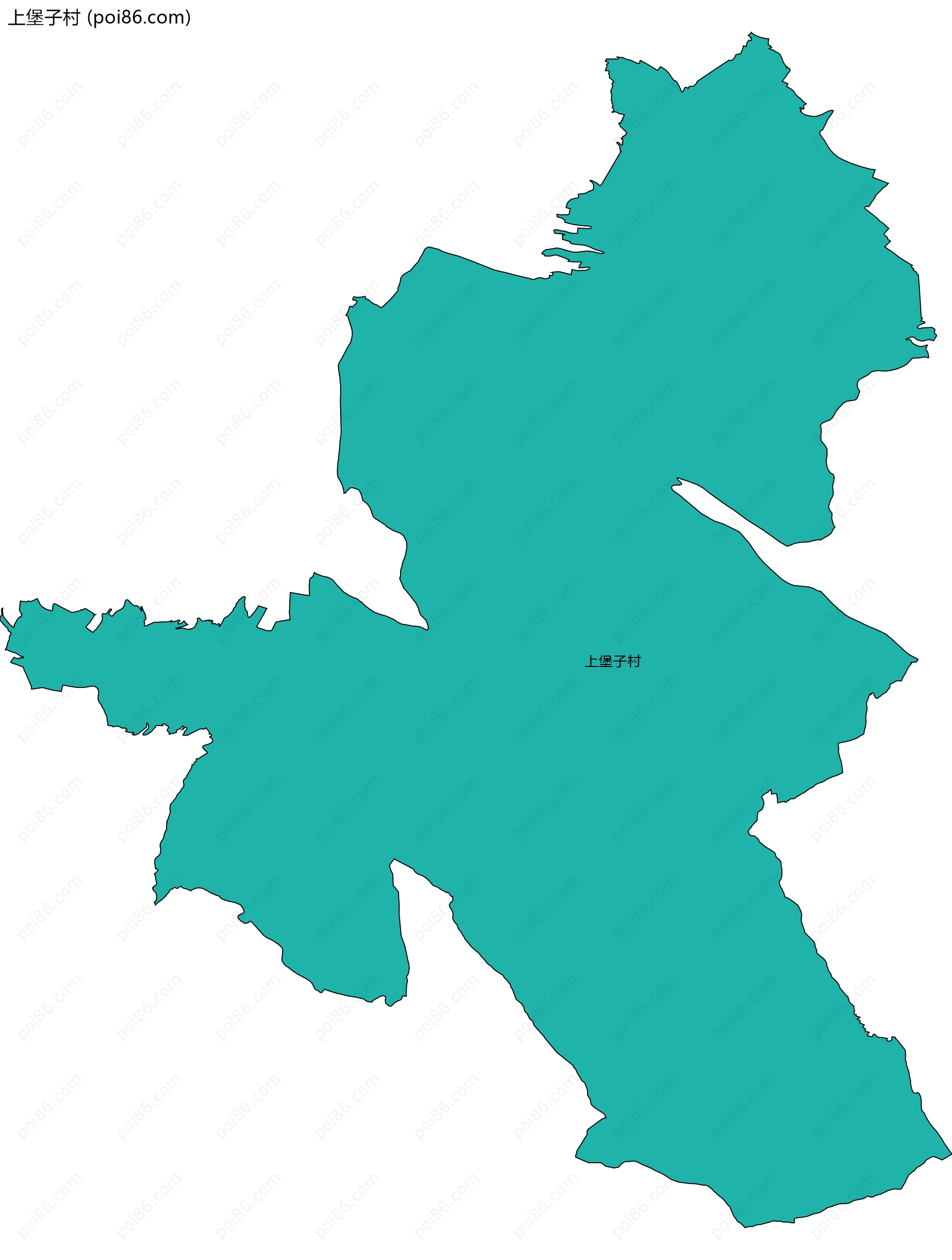 上堡子村边界地图