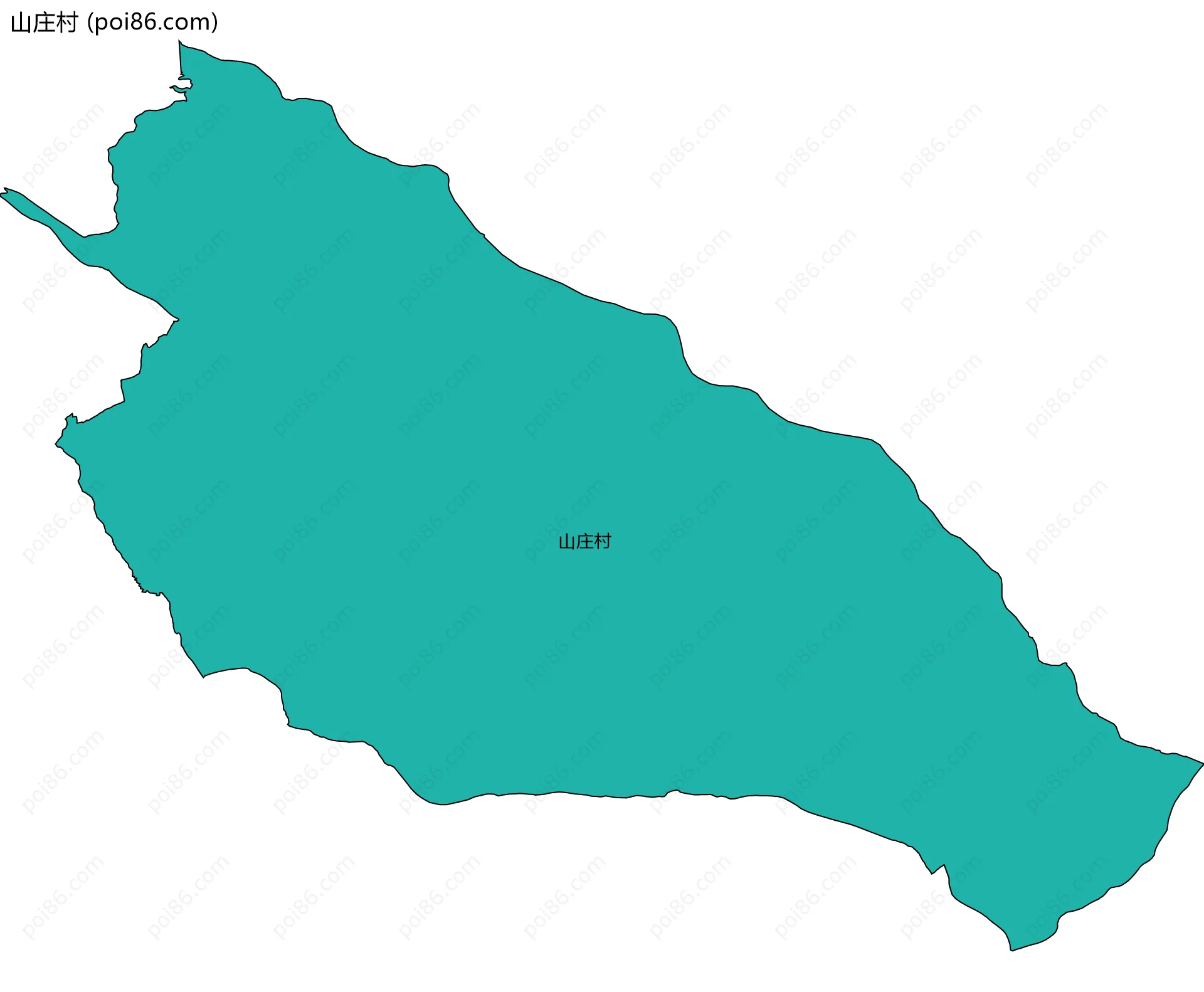 山庄村边界地图