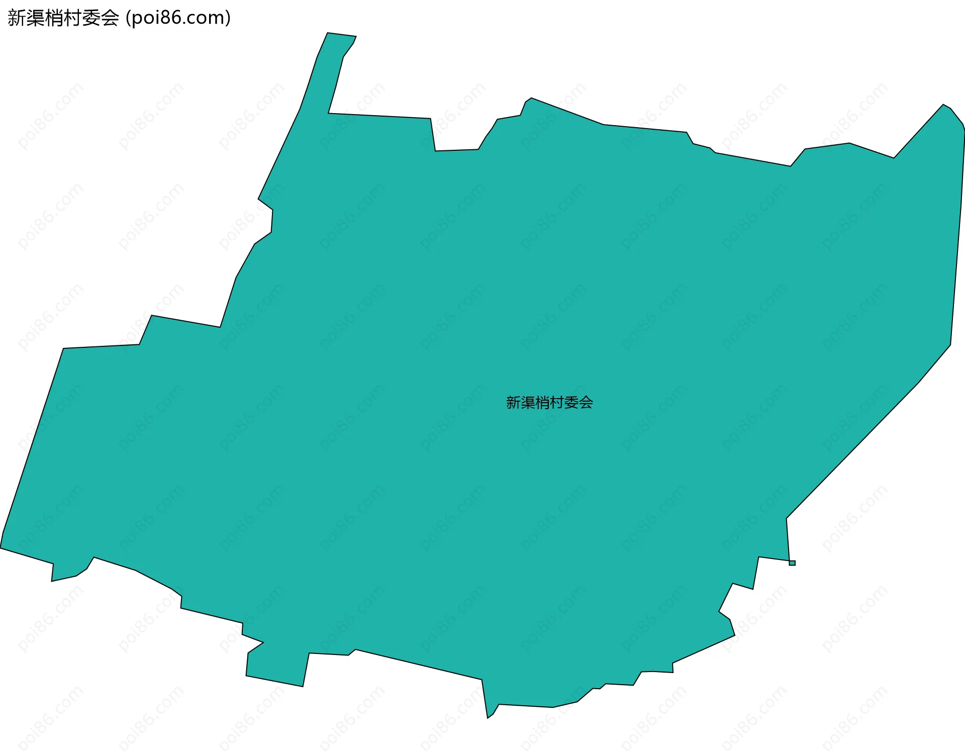 新渠梢村委会边界地图