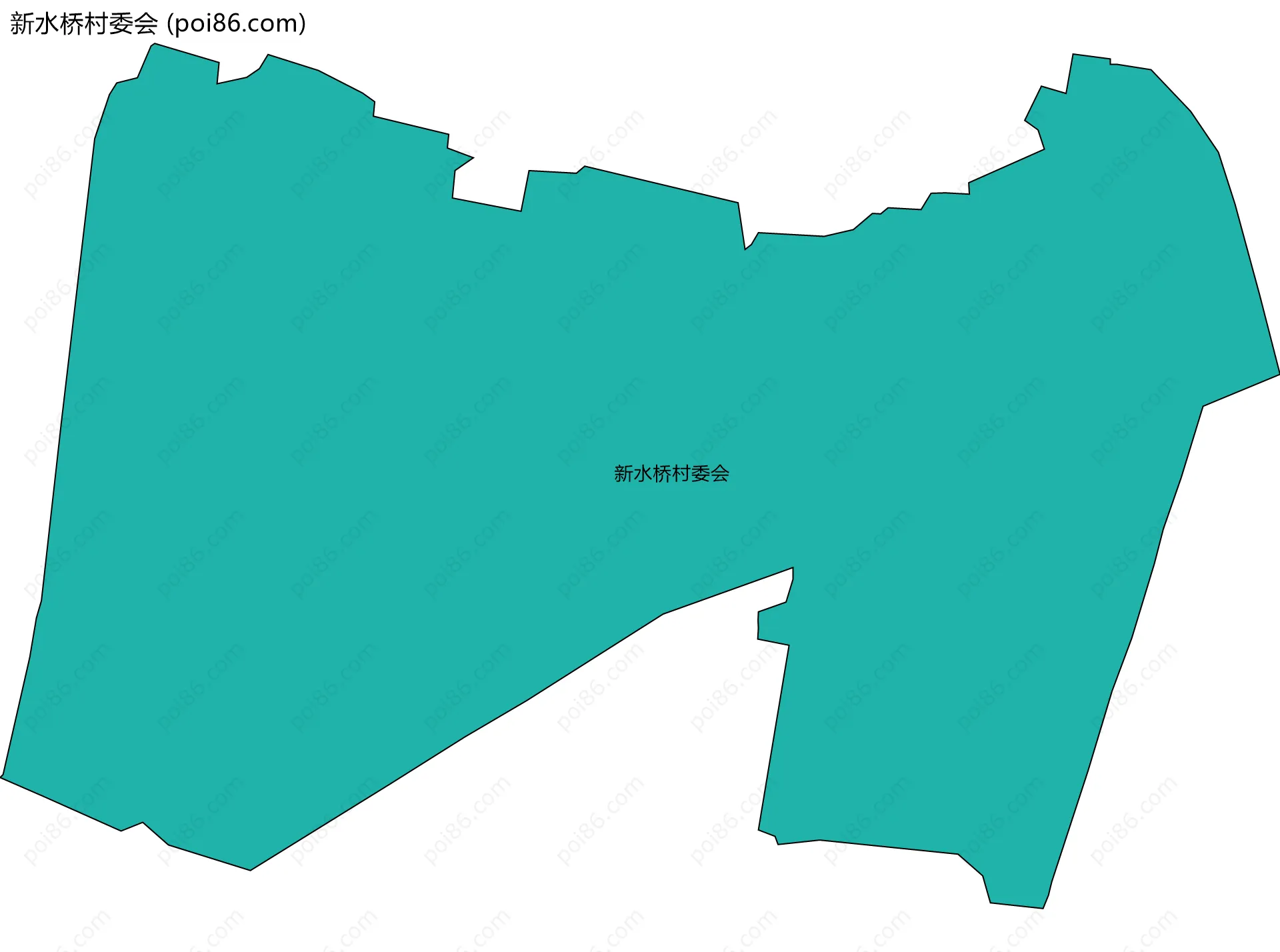 新水桥村委会边界地图
