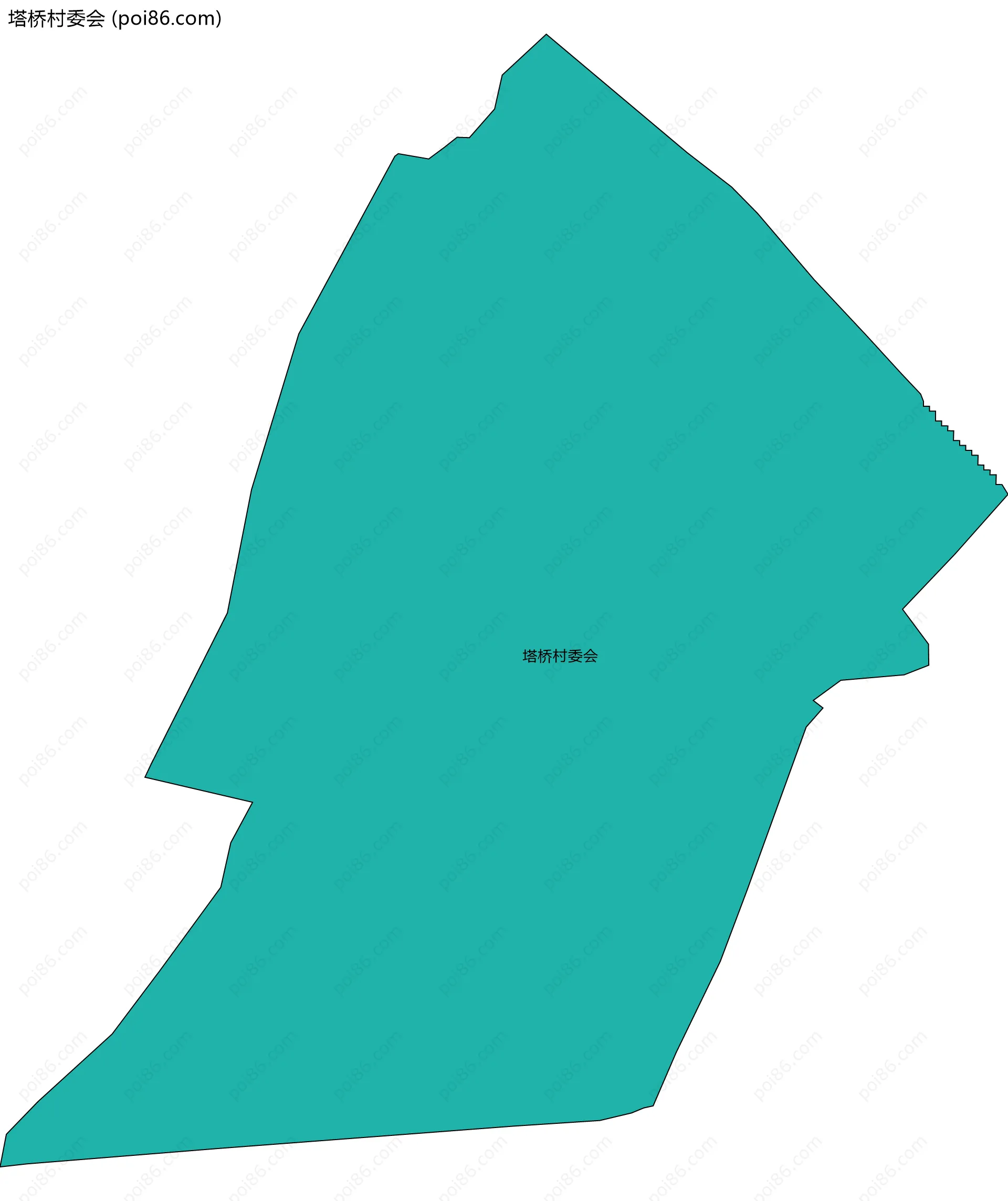 塔桥村委会边界地图