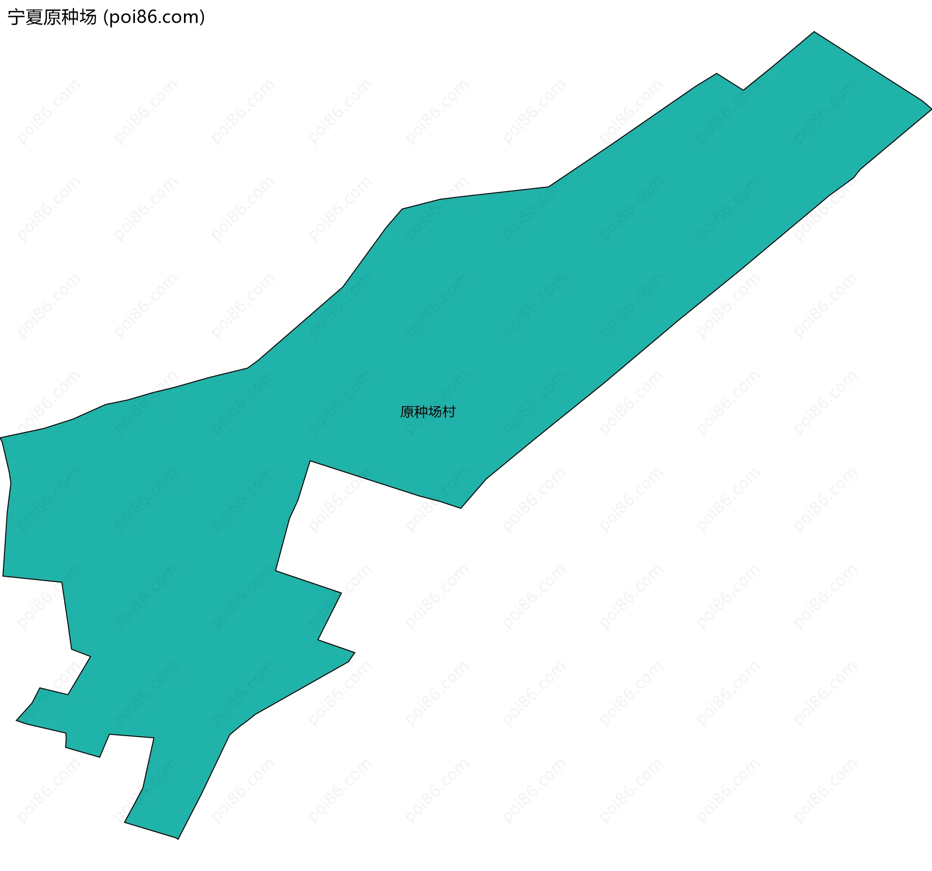 宁夏原种场边界地图(五级行政区划)