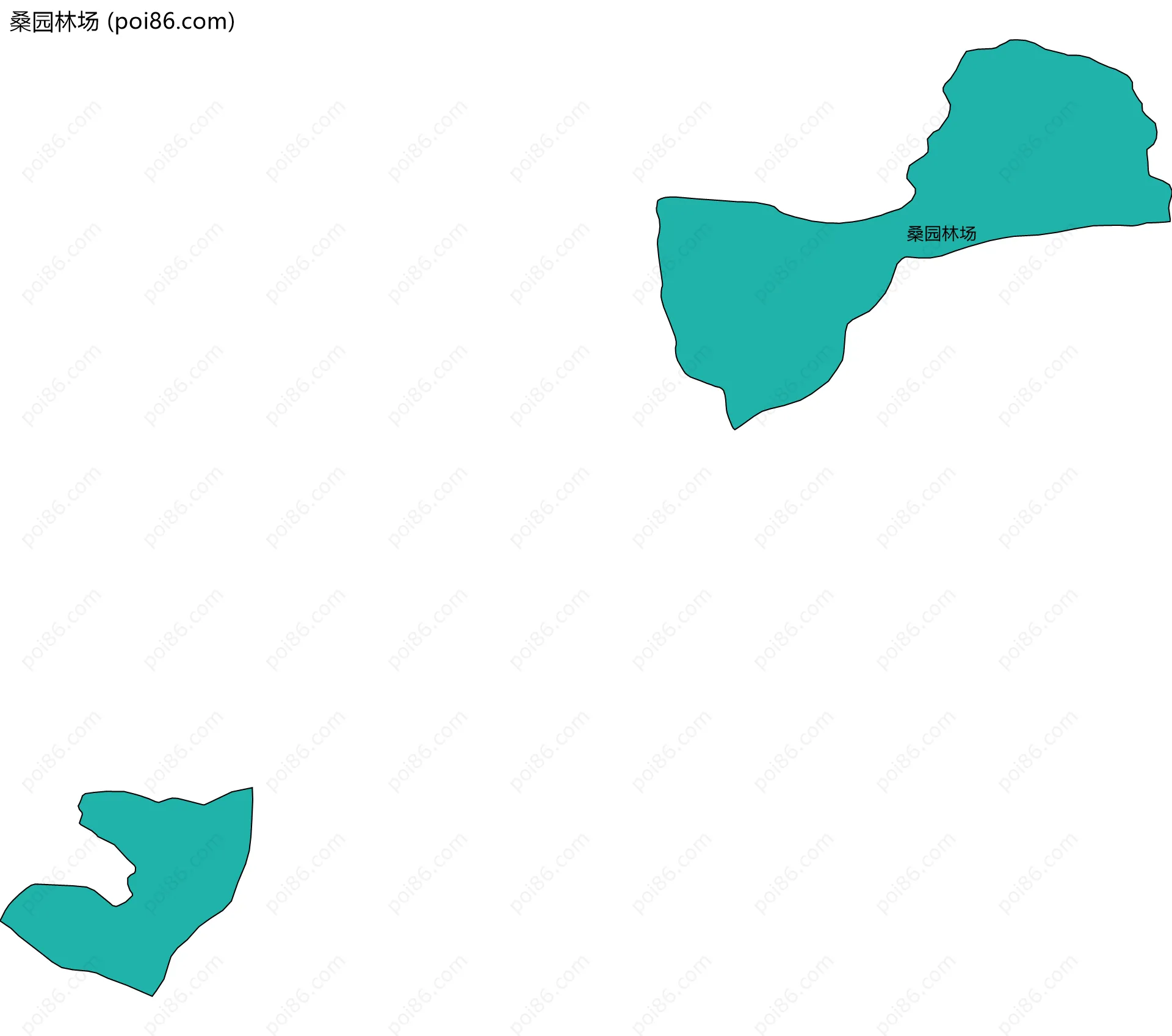 桑园林场边界地图