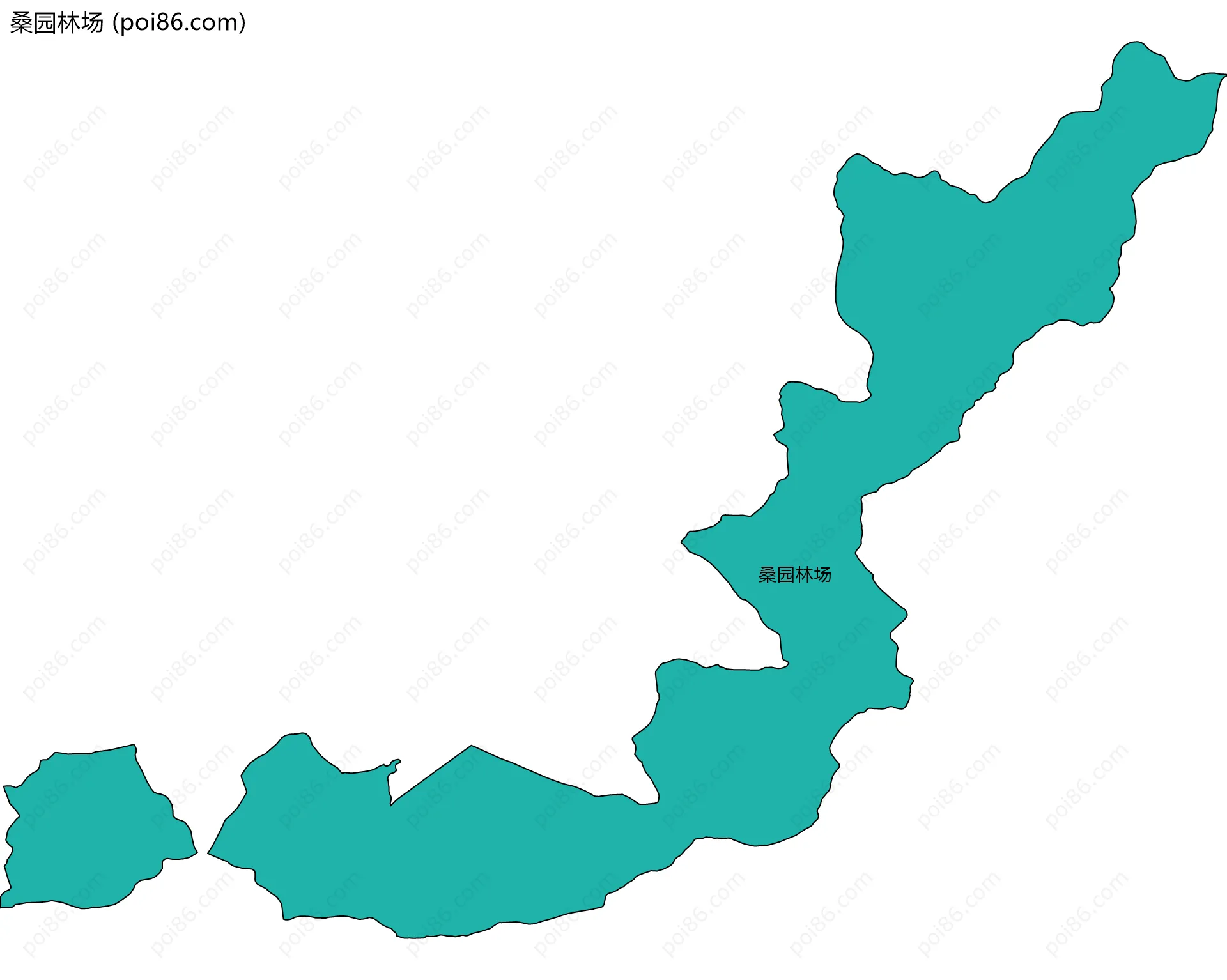 桑园林场边界地图