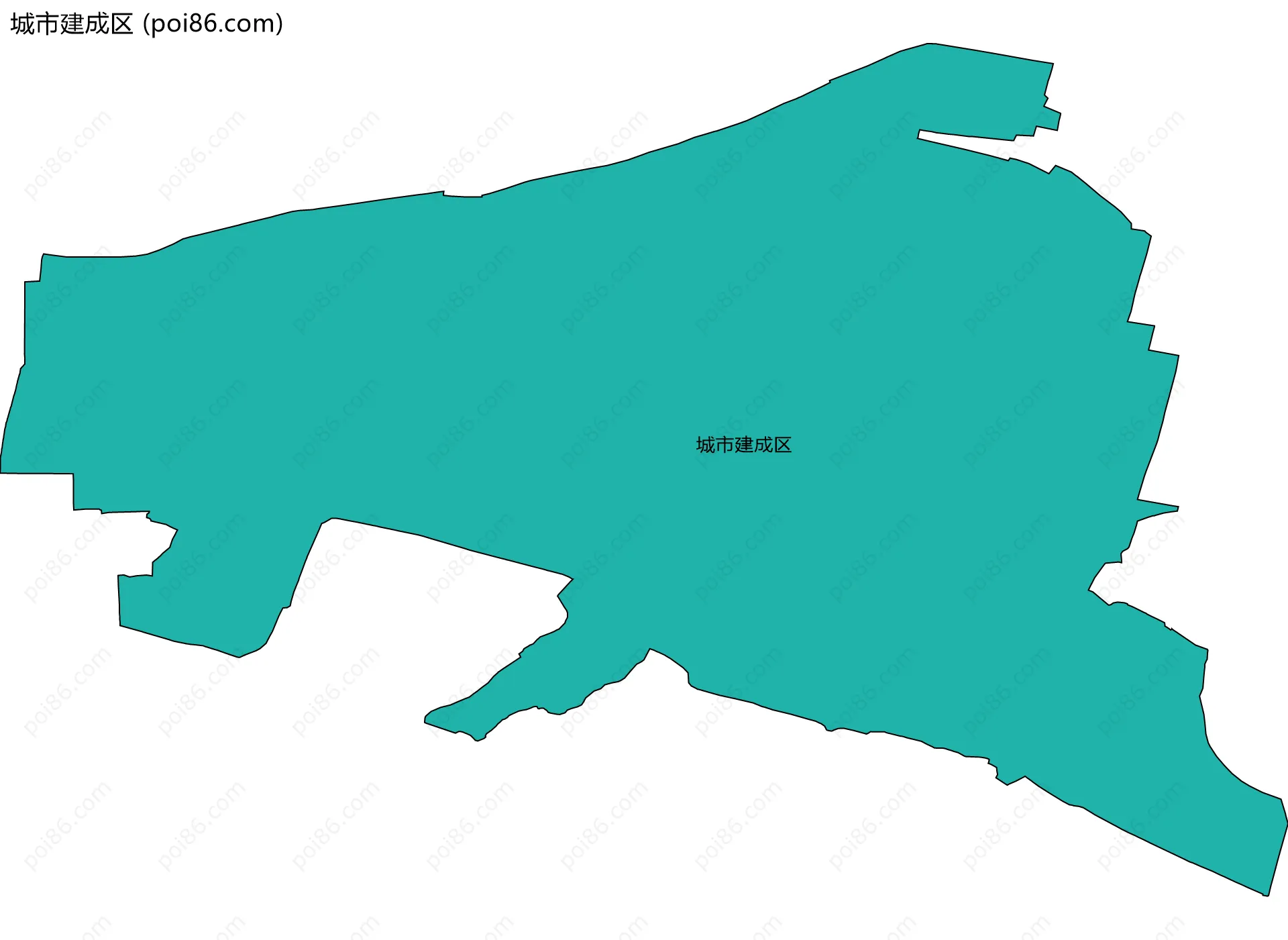 城市建成区边界地图