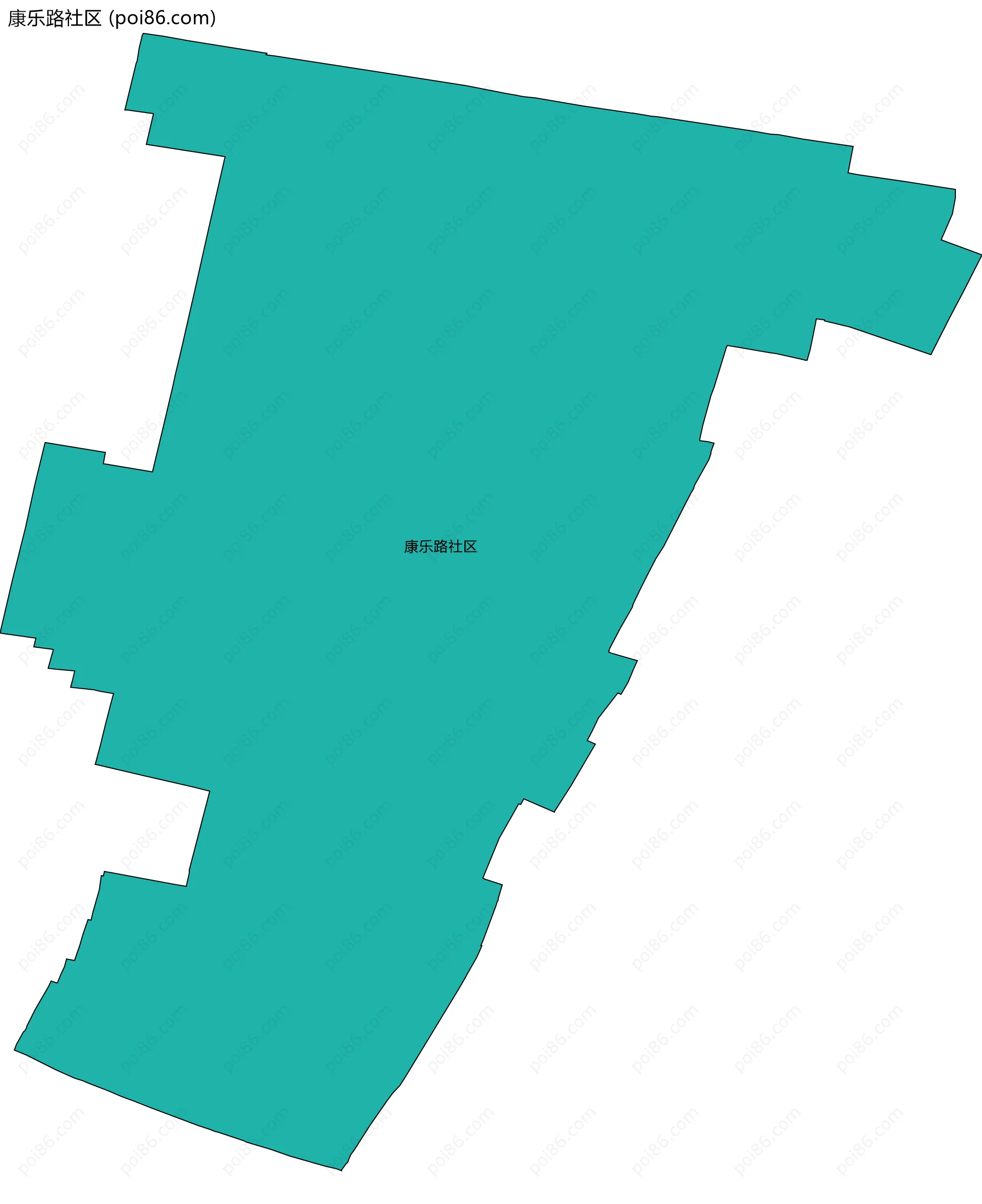 康乐路社区边界地图