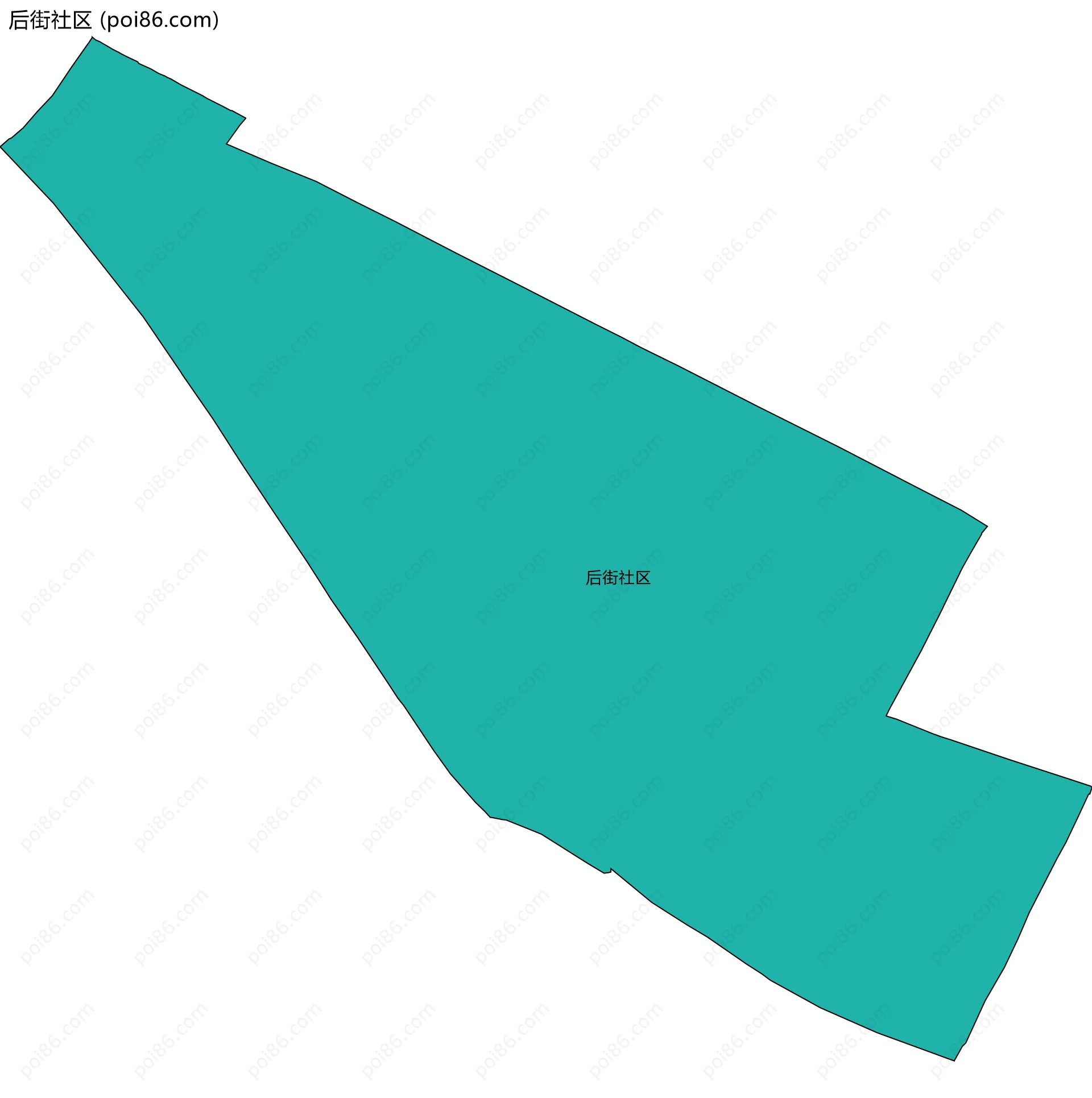 后街社区边界地图