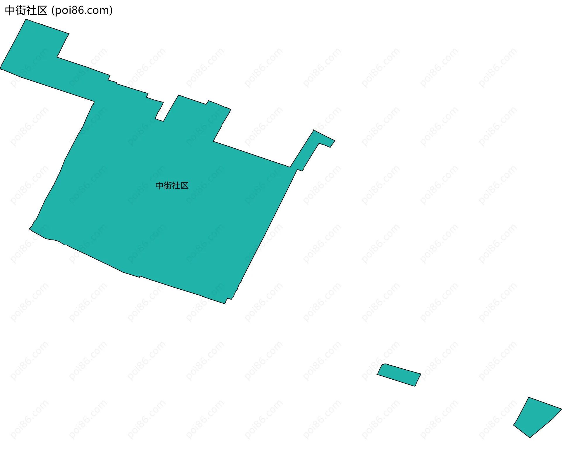 中街社区边界地图