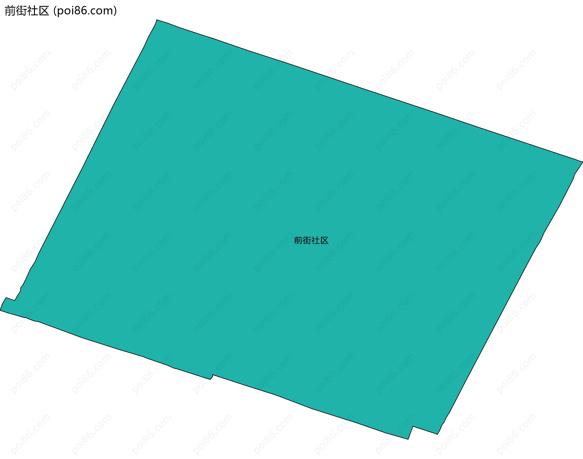 前街社区边界地图