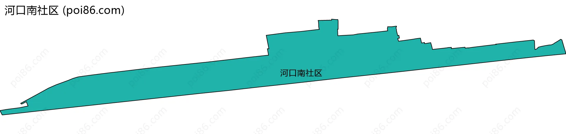 河口南社区边界地图