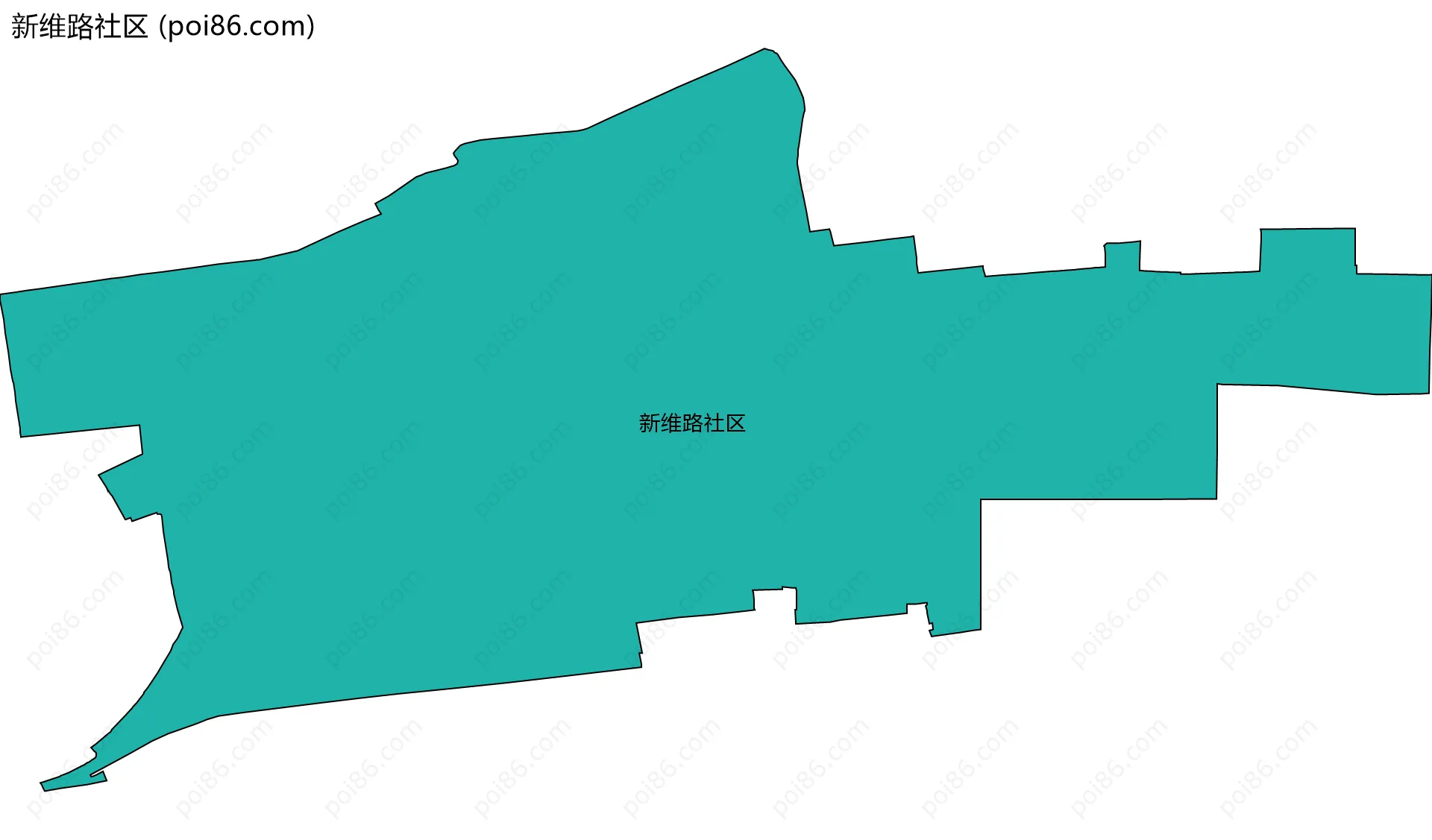 新维路社区边界地图