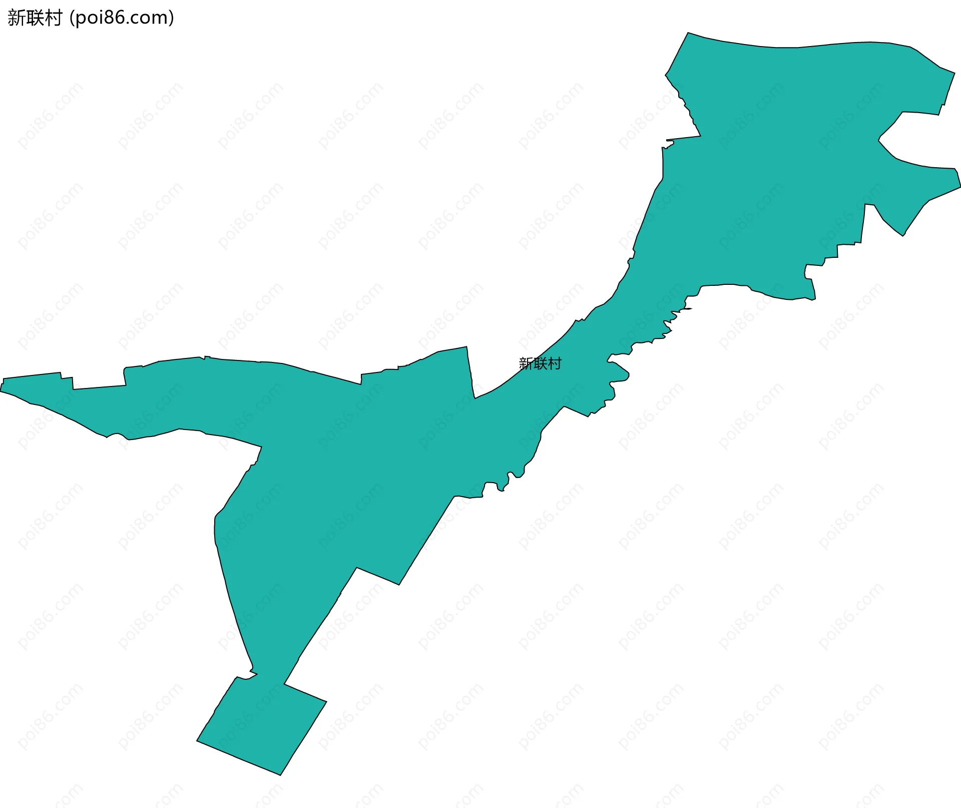 新联村边界地图