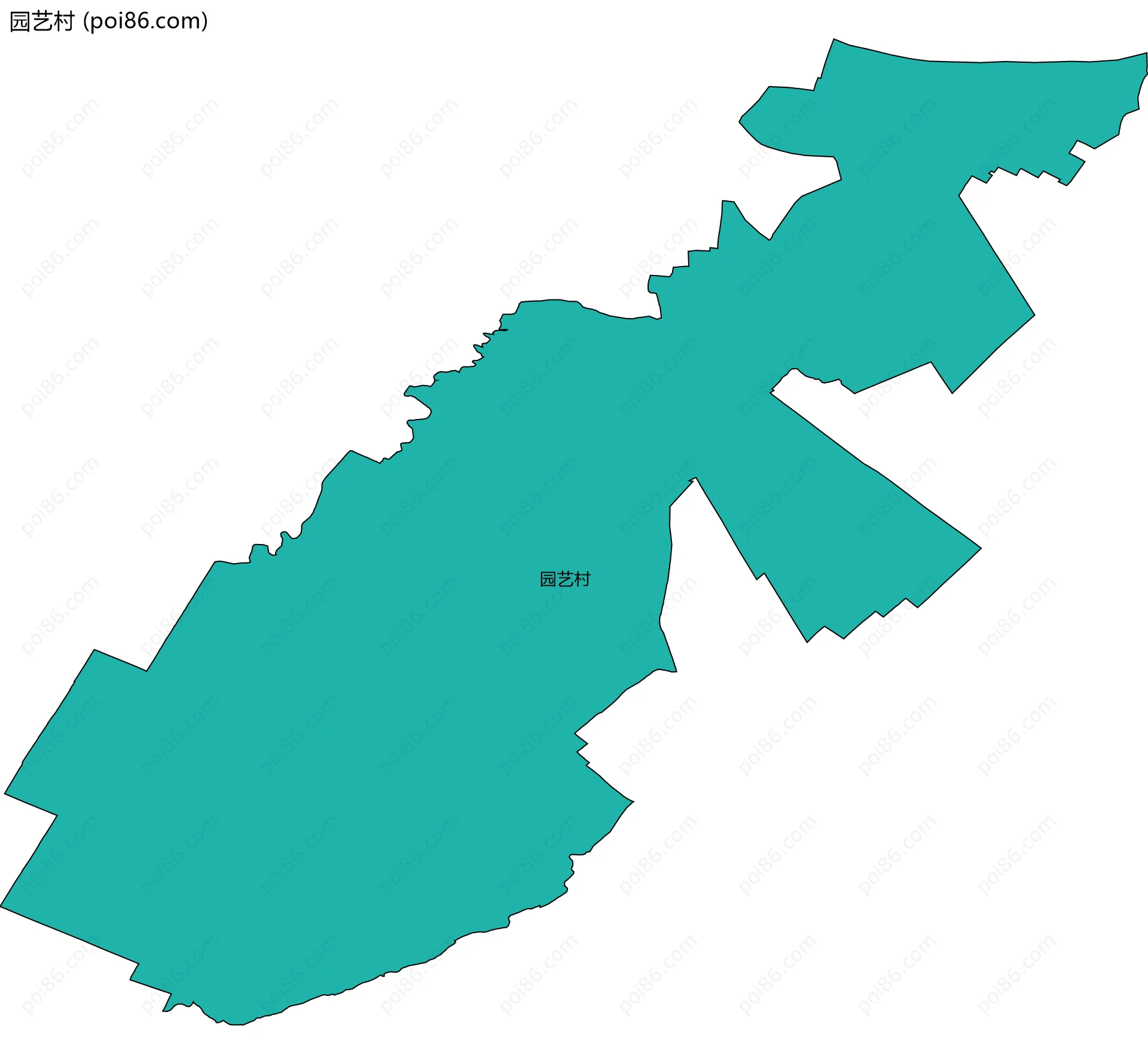 园艺村边界地图
