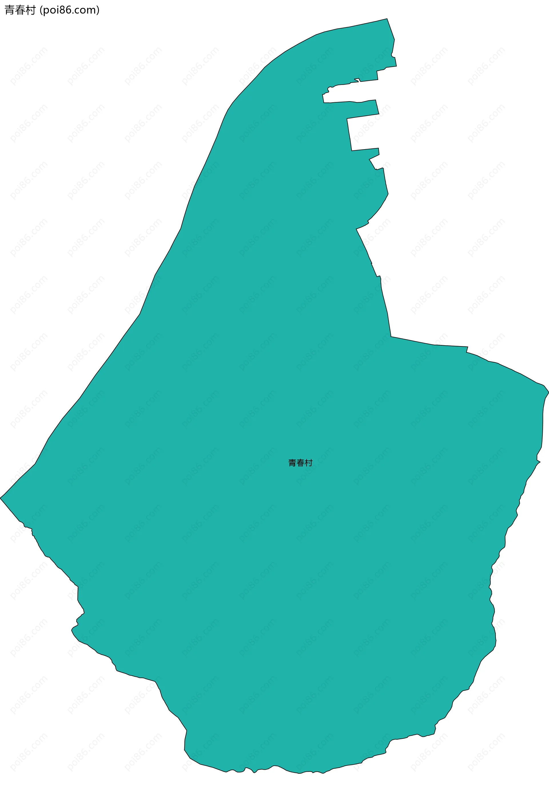 青春村边界地图