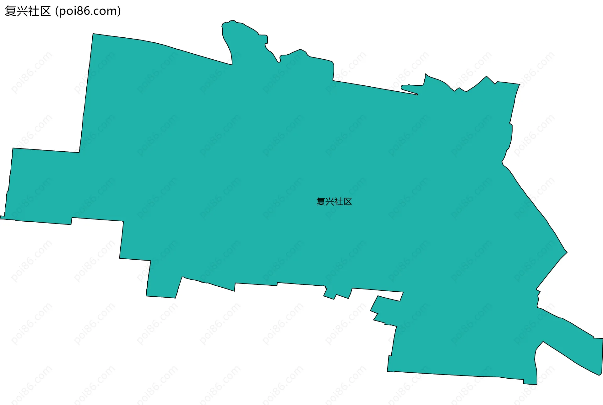 复兴社区边界地图