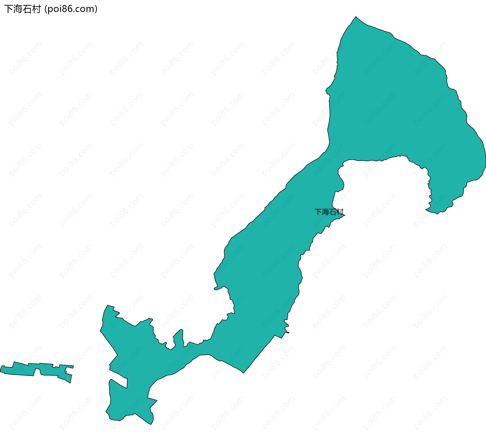 下海石村边界地图