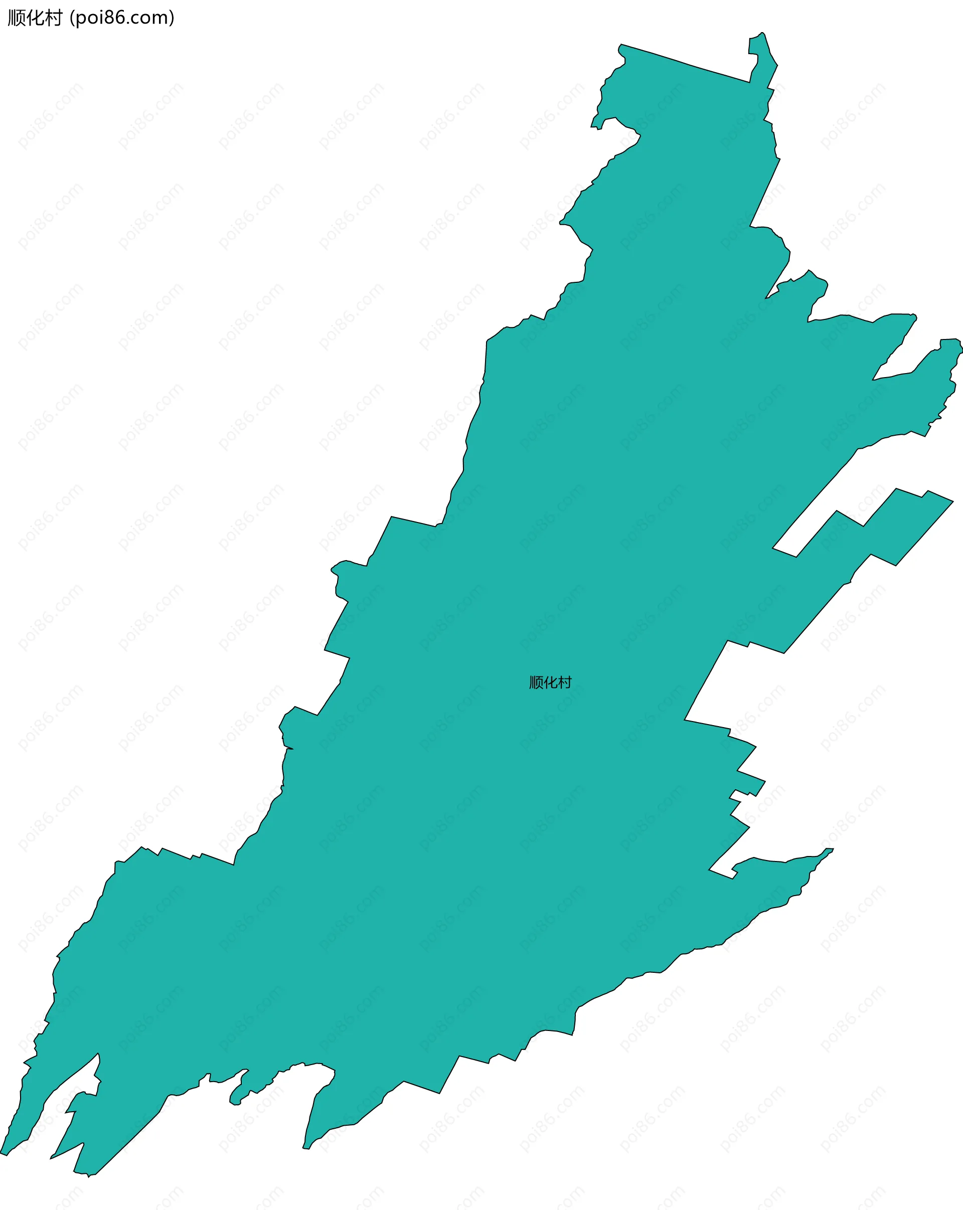顺化村边界地图