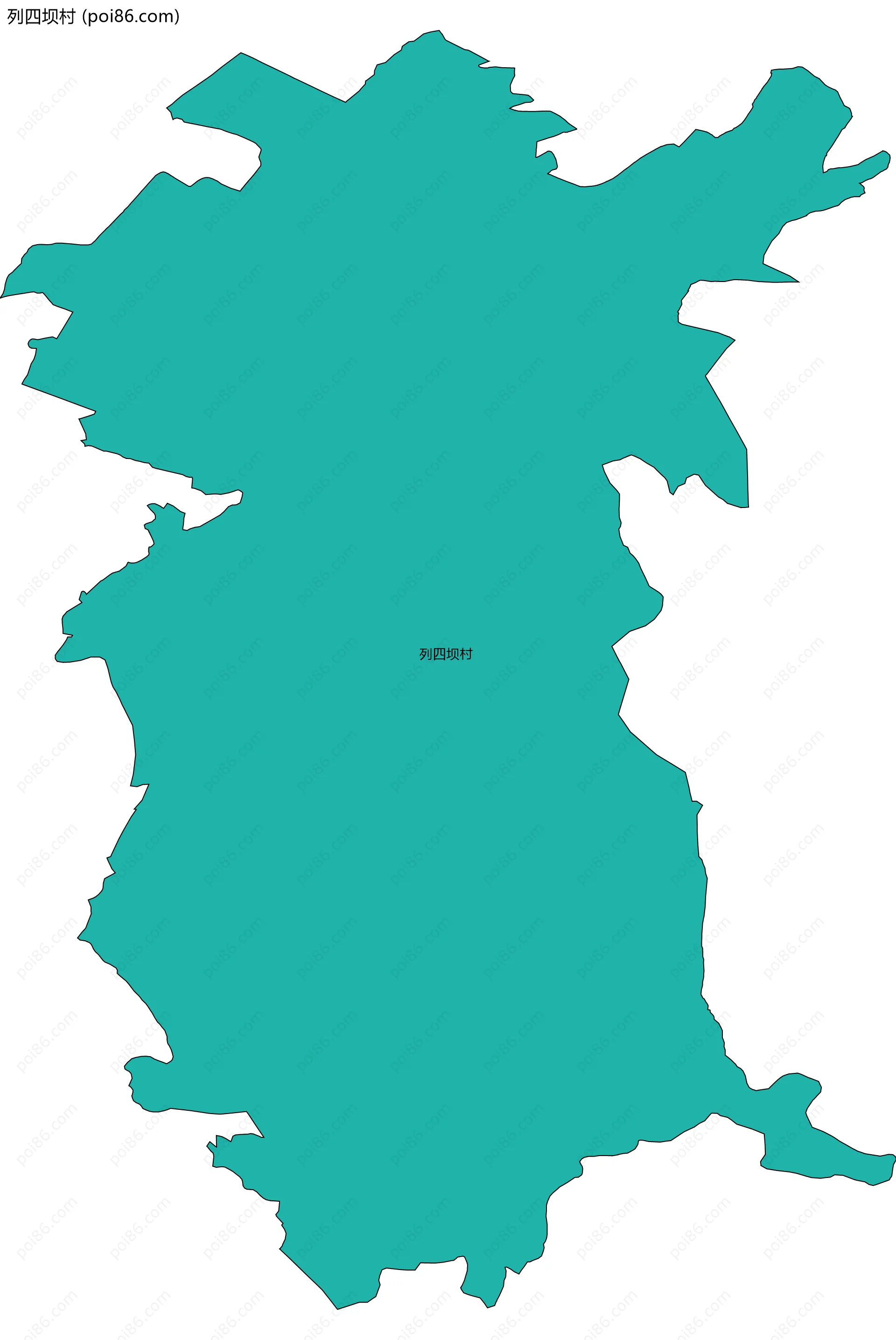 列四坝村边界地图