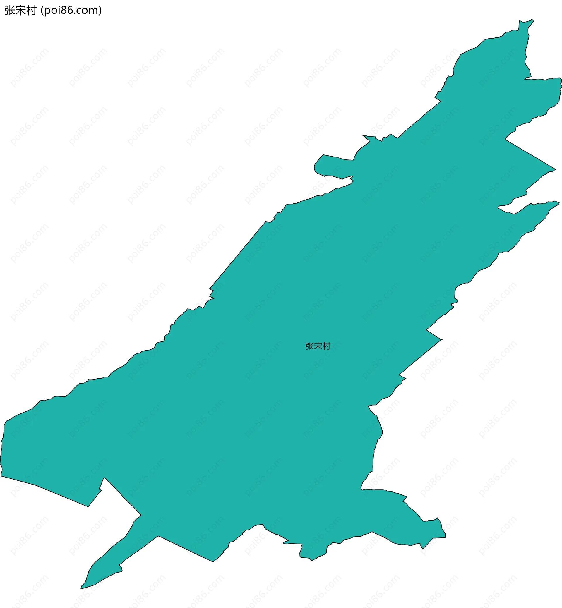 张宋村边界地图